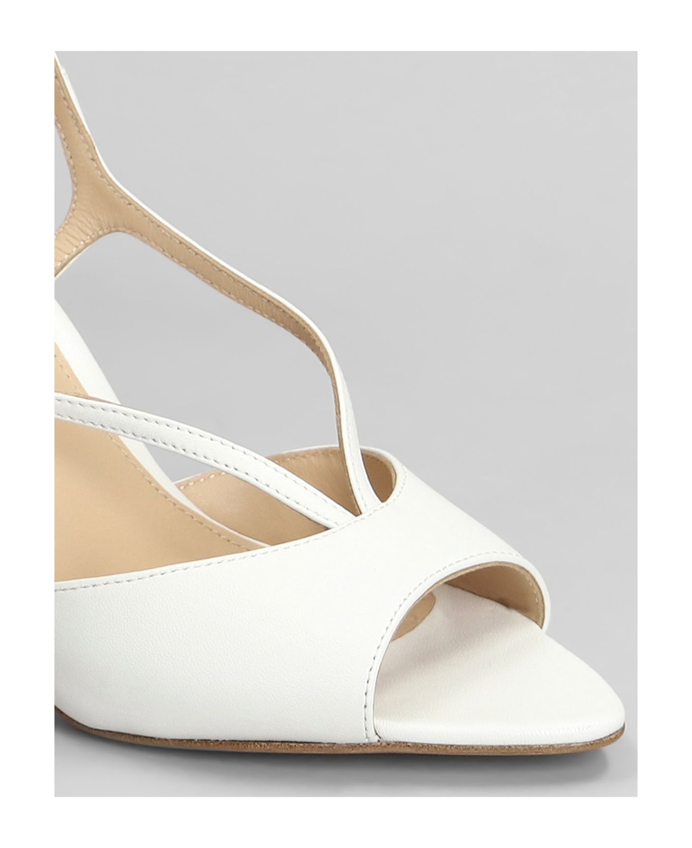 Lola Cruz Streep 95 Sandals In White Leather - white
