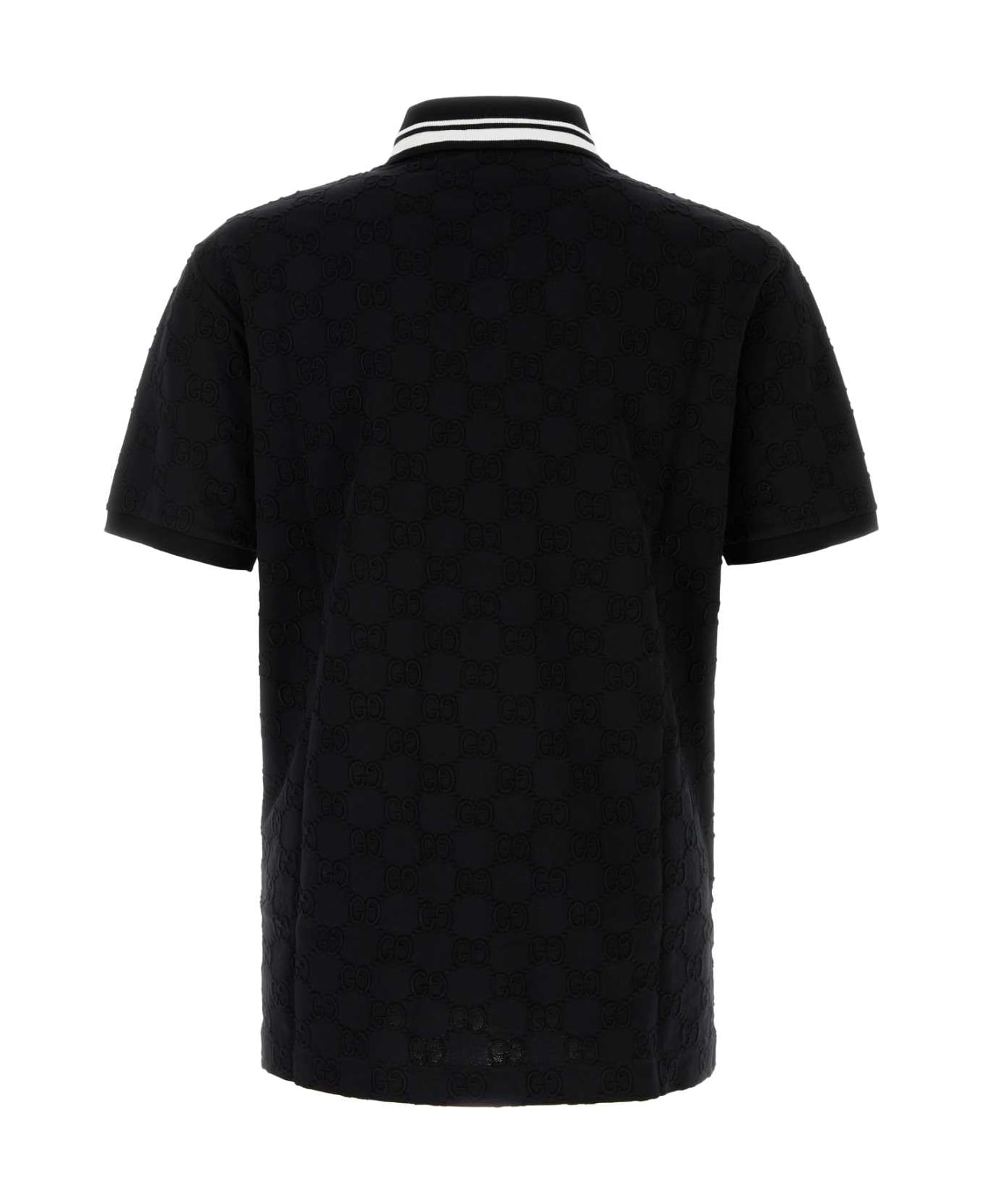 Gucci Black Stretch Piquet Polo Shirt - BLACKMIX シャツ