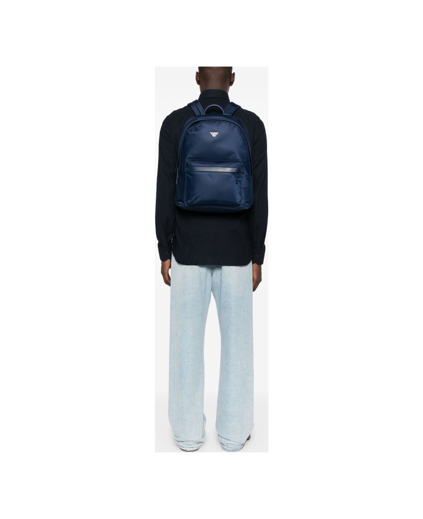 Emporio Armani Nylon Backpack - Clear Blue