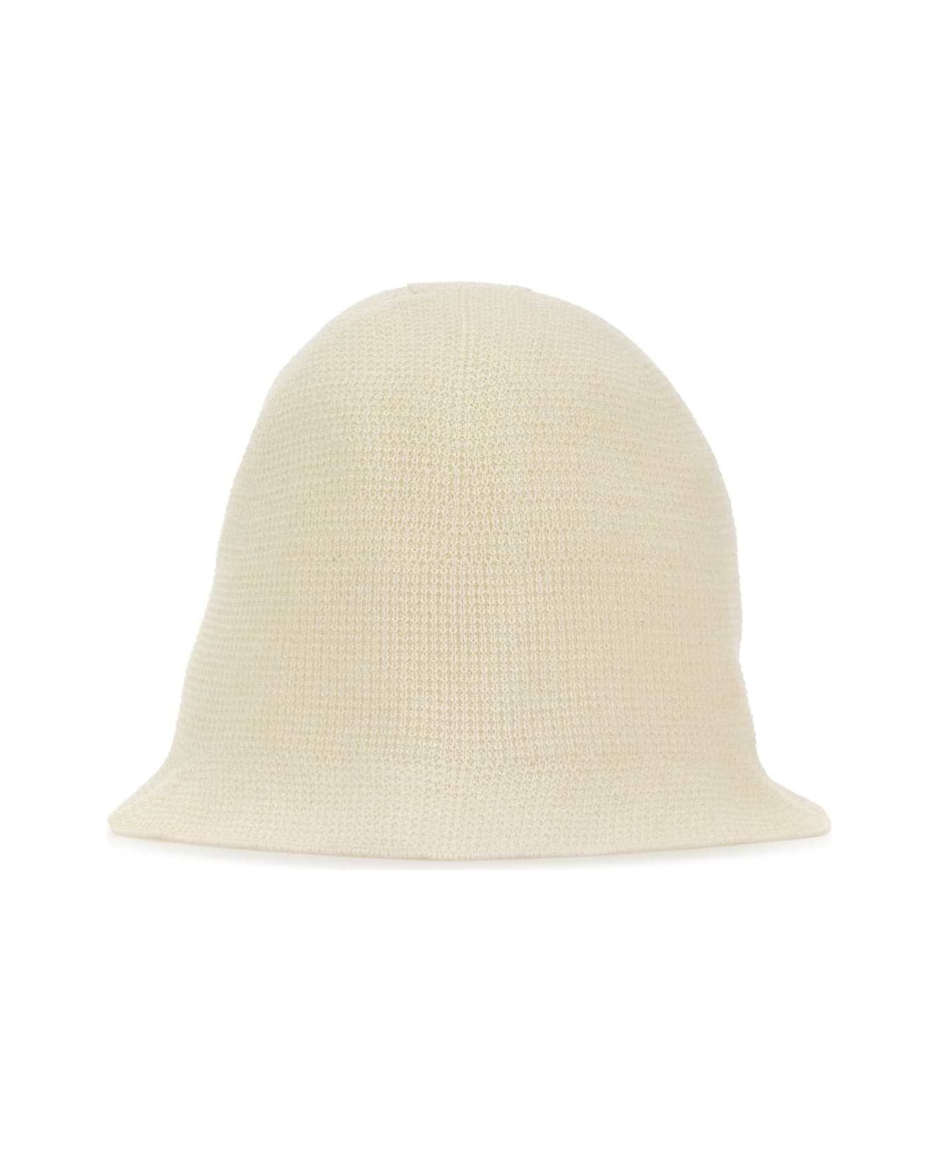 The Row White Linen Blend Jashi Bucket Hat - White