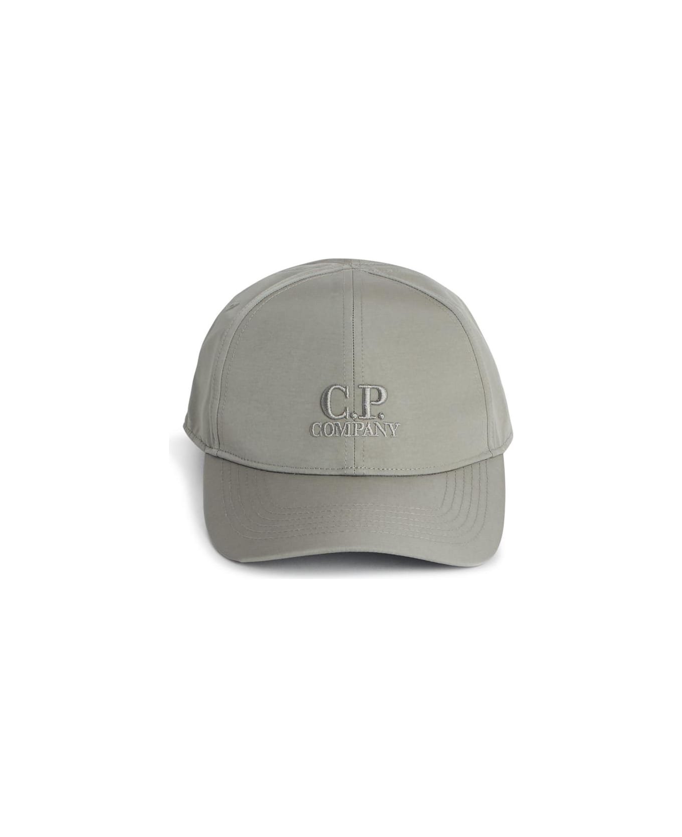 C.P. Company Green Cotton Cap - Grey