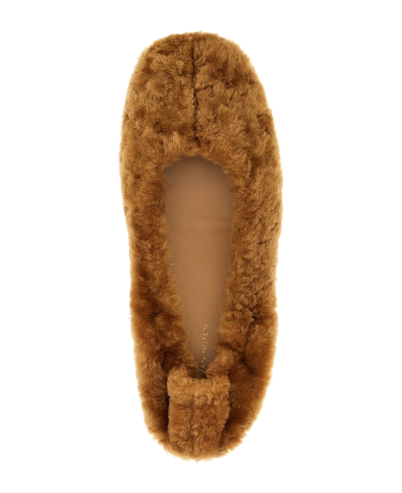 Dries Van Noten Fur Ballet Flats - Brown