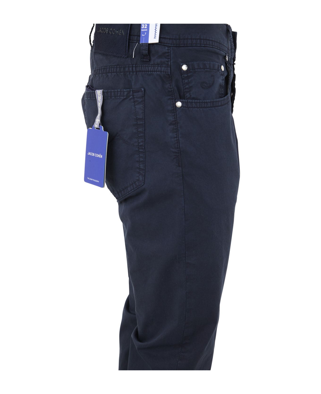 Jacob Cohen Bard Slim Fit Five Pocket Jeans - Navy Blue