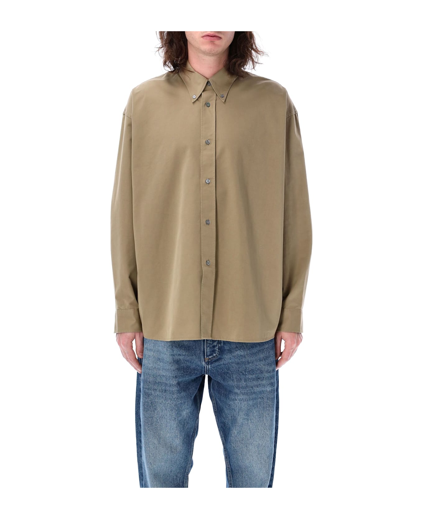Studio Nicholson Ruskin Technical Twill Shirt - PARCEL BEIGE