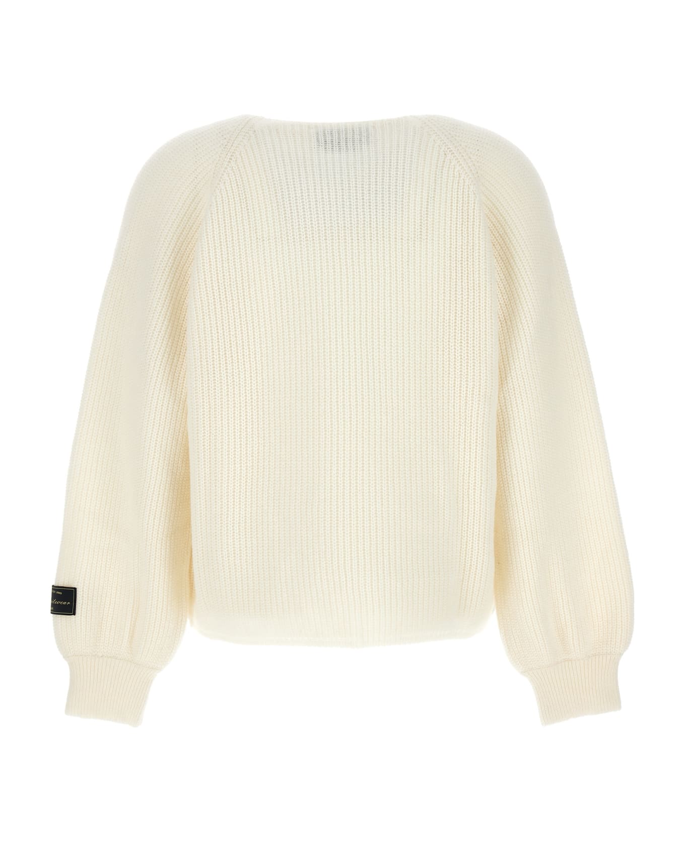 MSGM Lacing Sweater - White