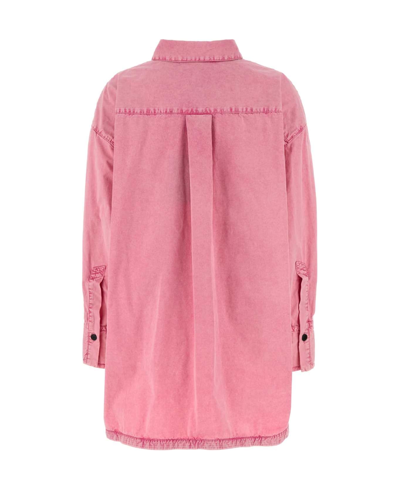 The Attico Pink Denim Oversize Shirt - PINK