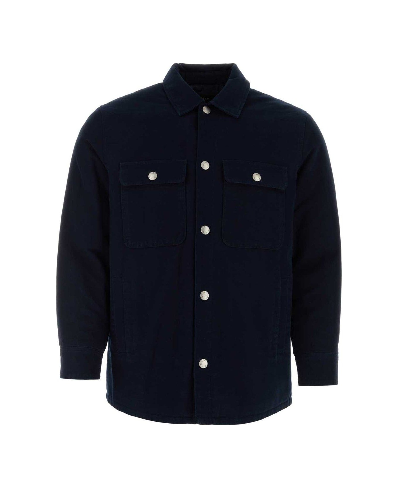 A.P.C. Long Sleeved Buttoned Shirt - Blue