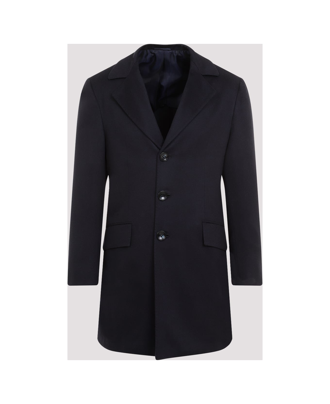 Kiton Luca Caban Coat - Blu