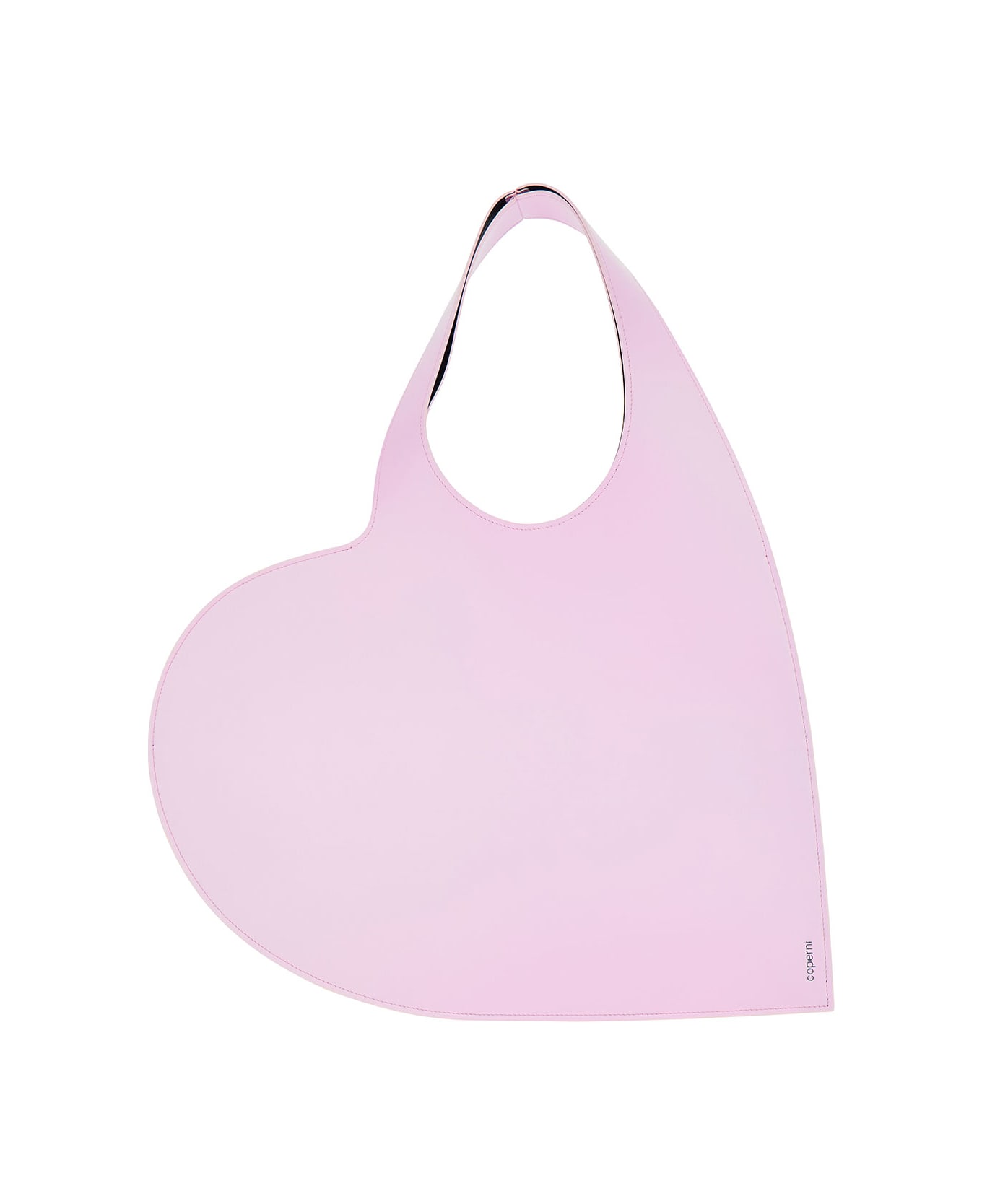 Coperni 'heart' Pink Tote Bag With Logo Print In Leather Woman - Pink