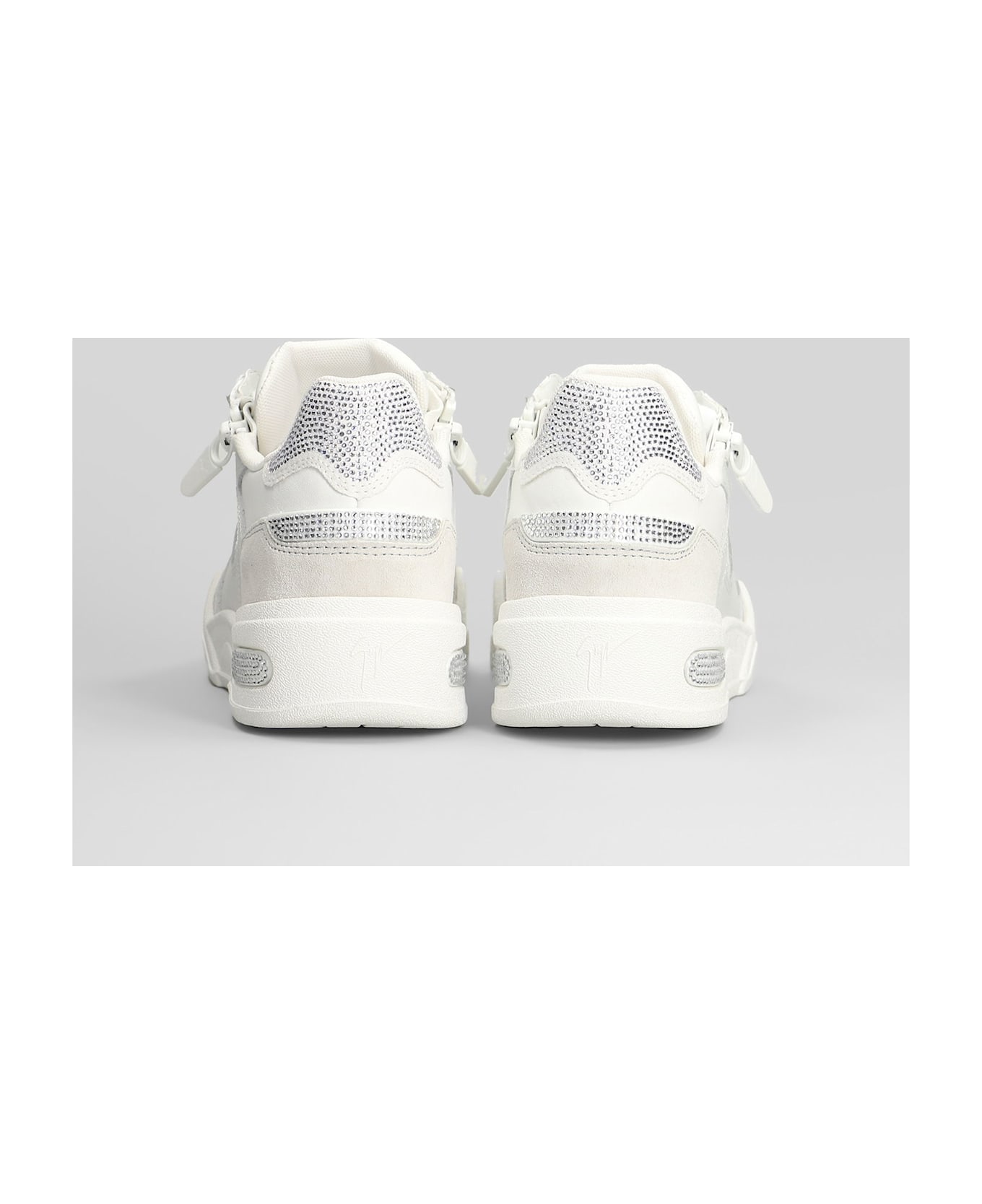 Giuseppe Zanotti Gz-ghost Sneakers In White Suede And Leather - white