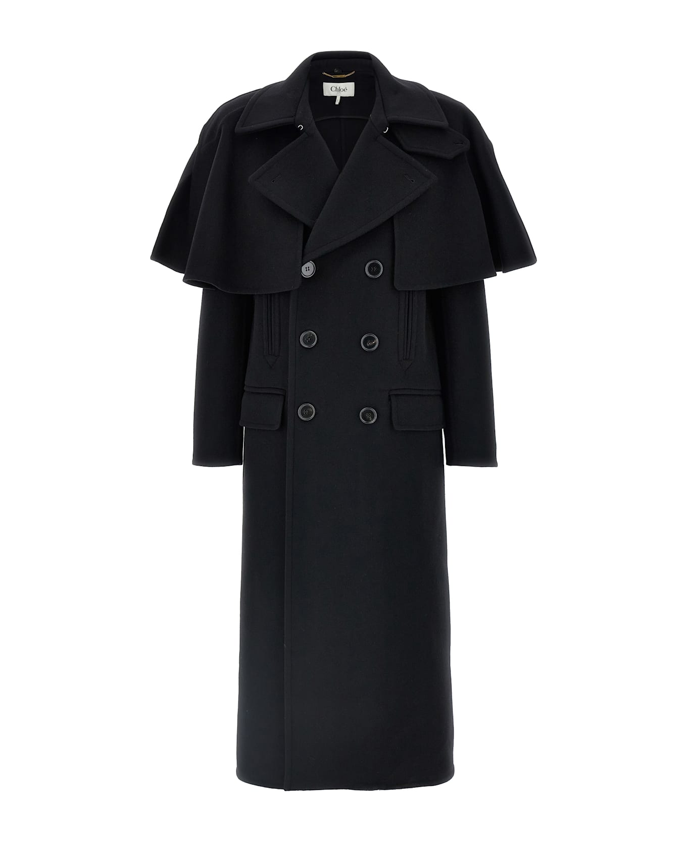 Chloé Cape Coat - Black  