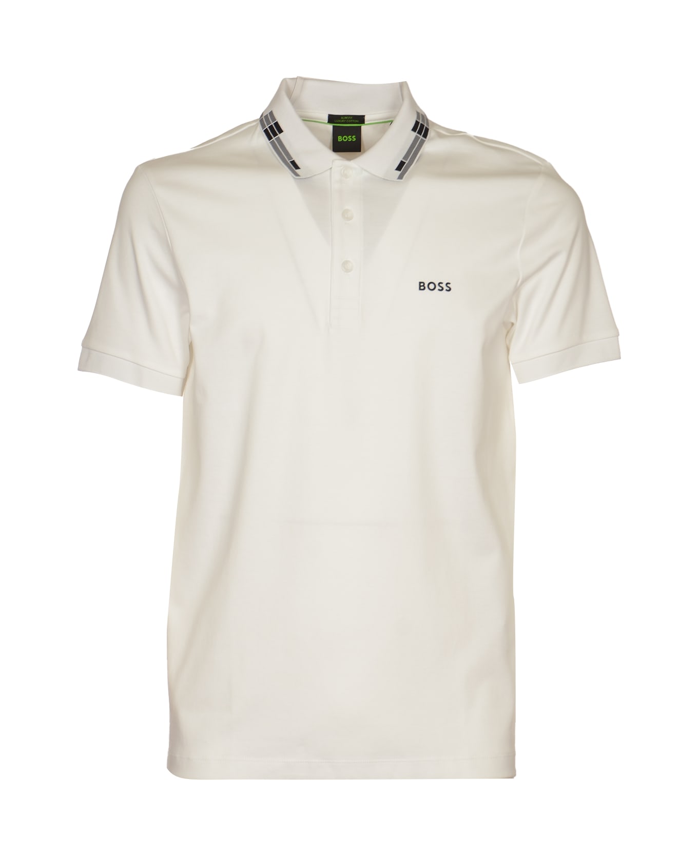 Hugo Boss Short-sleeved Cotton Polo Shirt - White