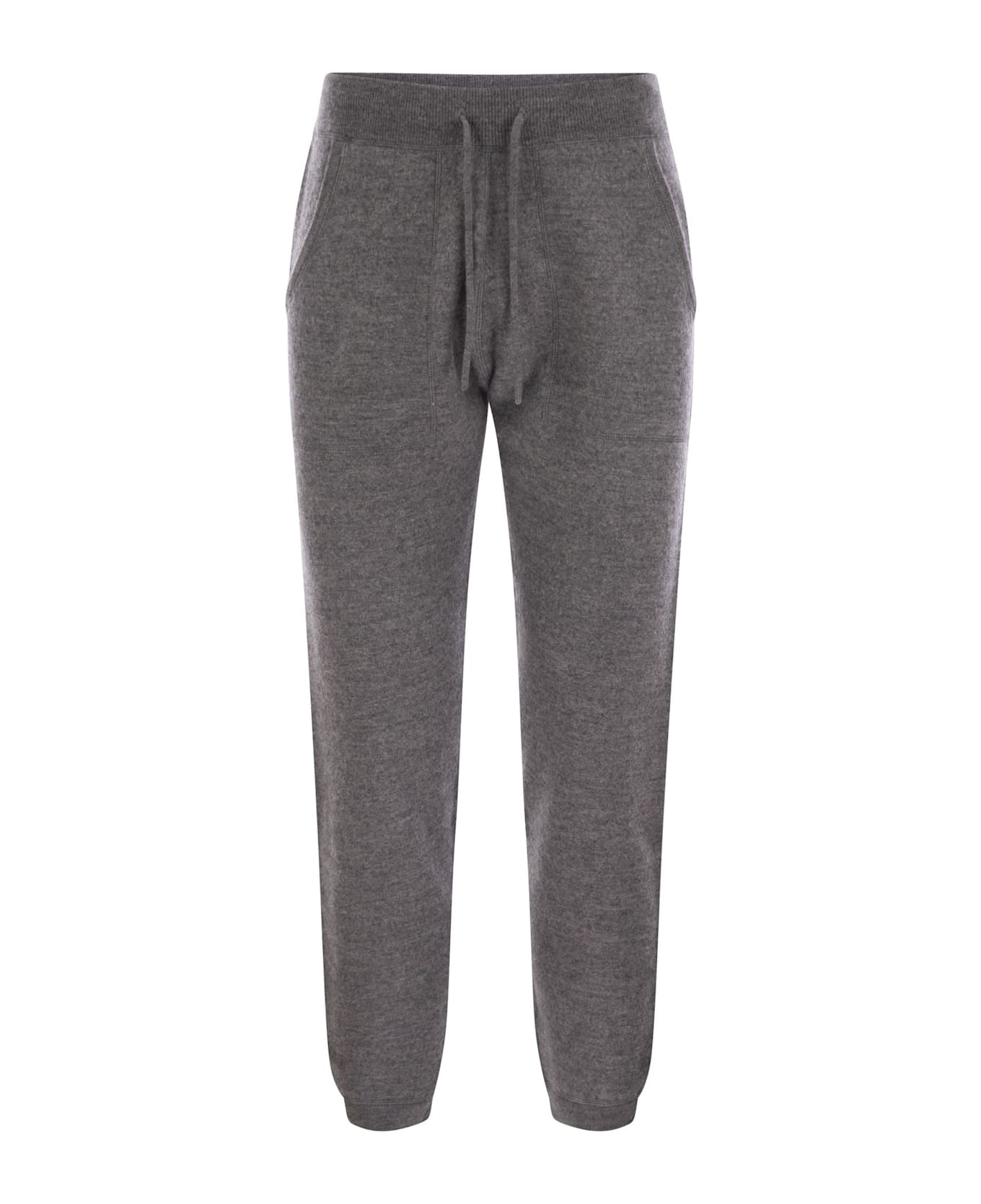 MC2 Saint Barth John - Men's Wool Trousers - Melange Grey