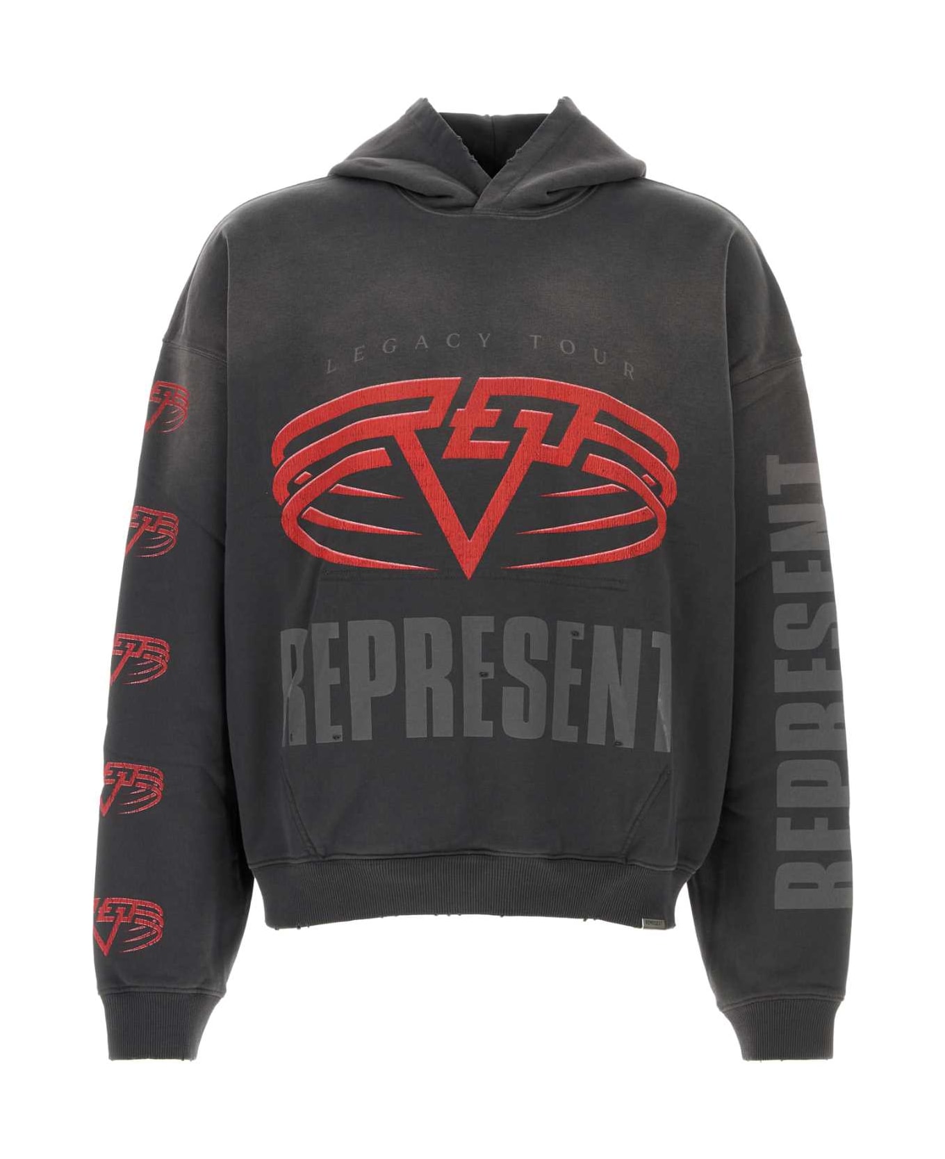 REPRESENT Dark Grey Cotton Sweatshirt - SUNFADEGREY