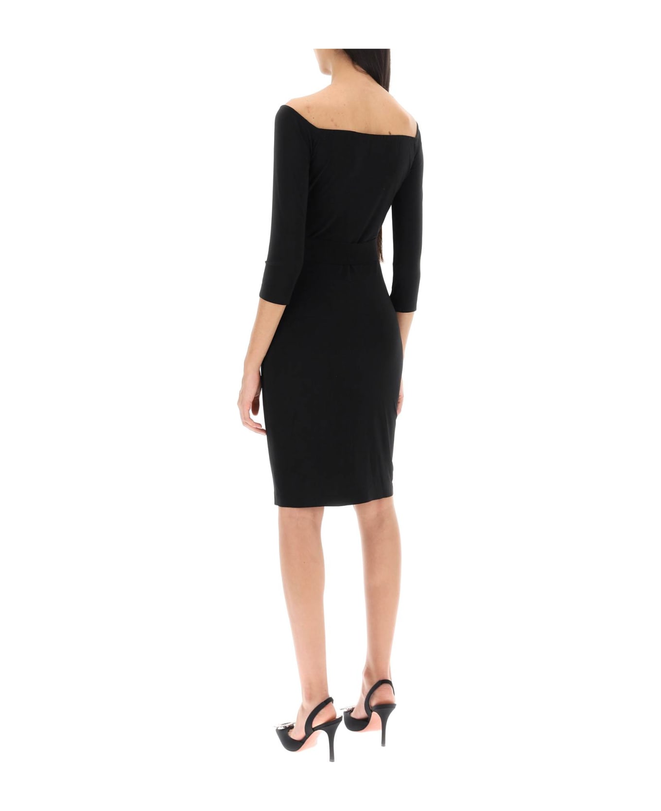 Norma Kamali Jersey Knee-length Dress - BLACK (Black)