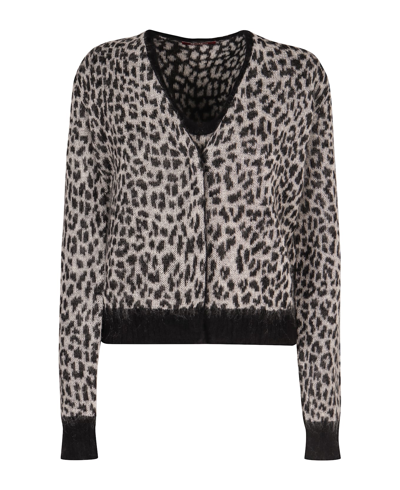 Max Mara Studio Acume Jacquard Knit Cardigan - Animalier