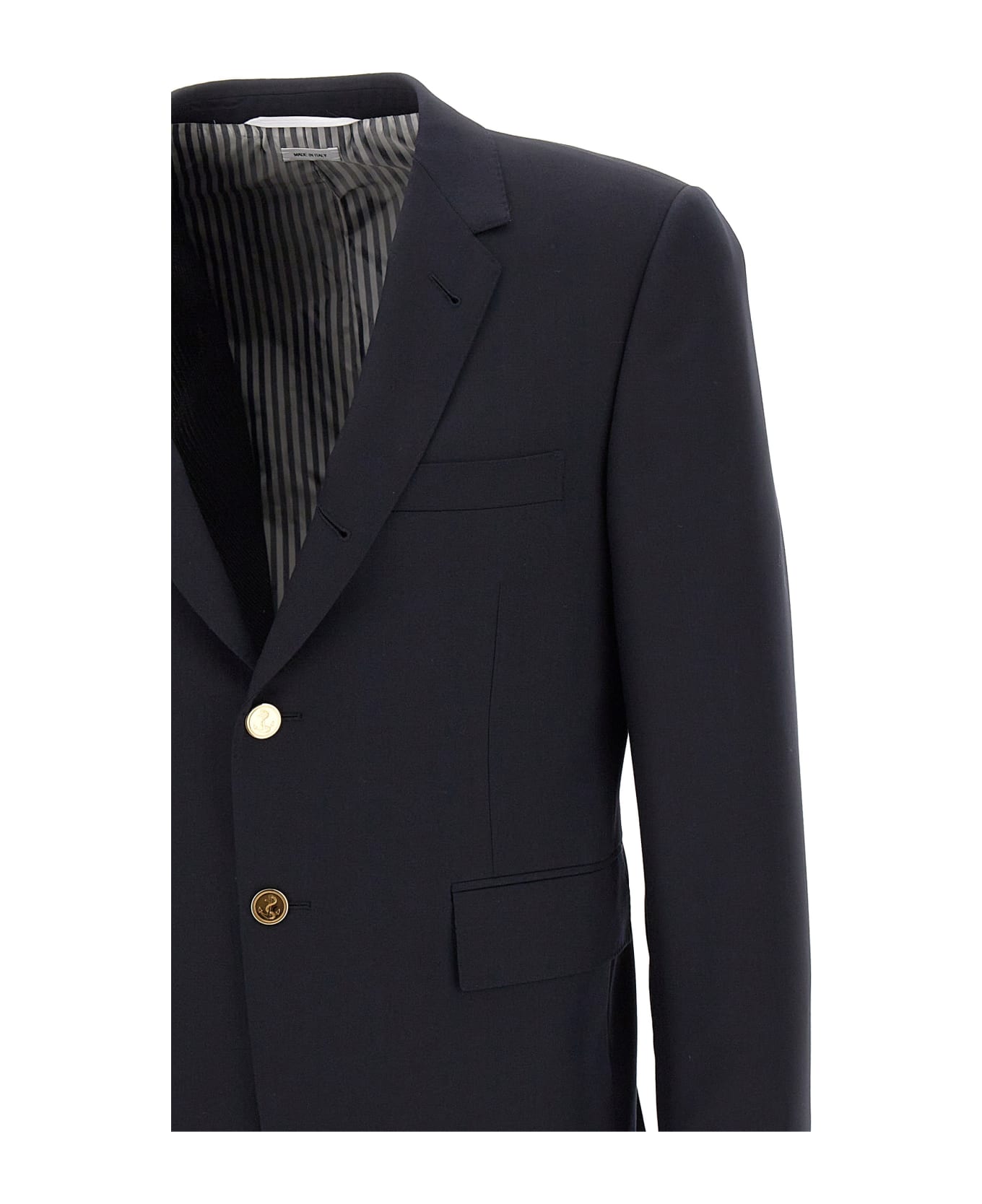 Thom Browne 'classic Sport Coat' Wool Blazer - Navy