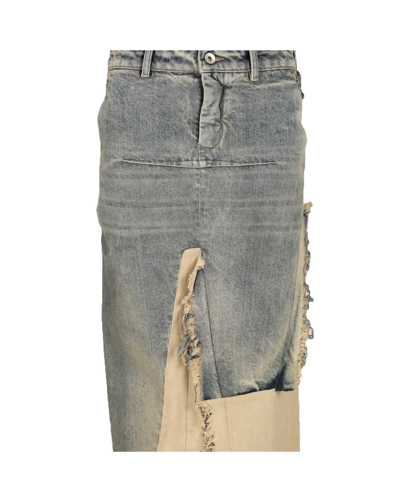 Rick Owens Denim Skirt - HUSTLER/NATURAL