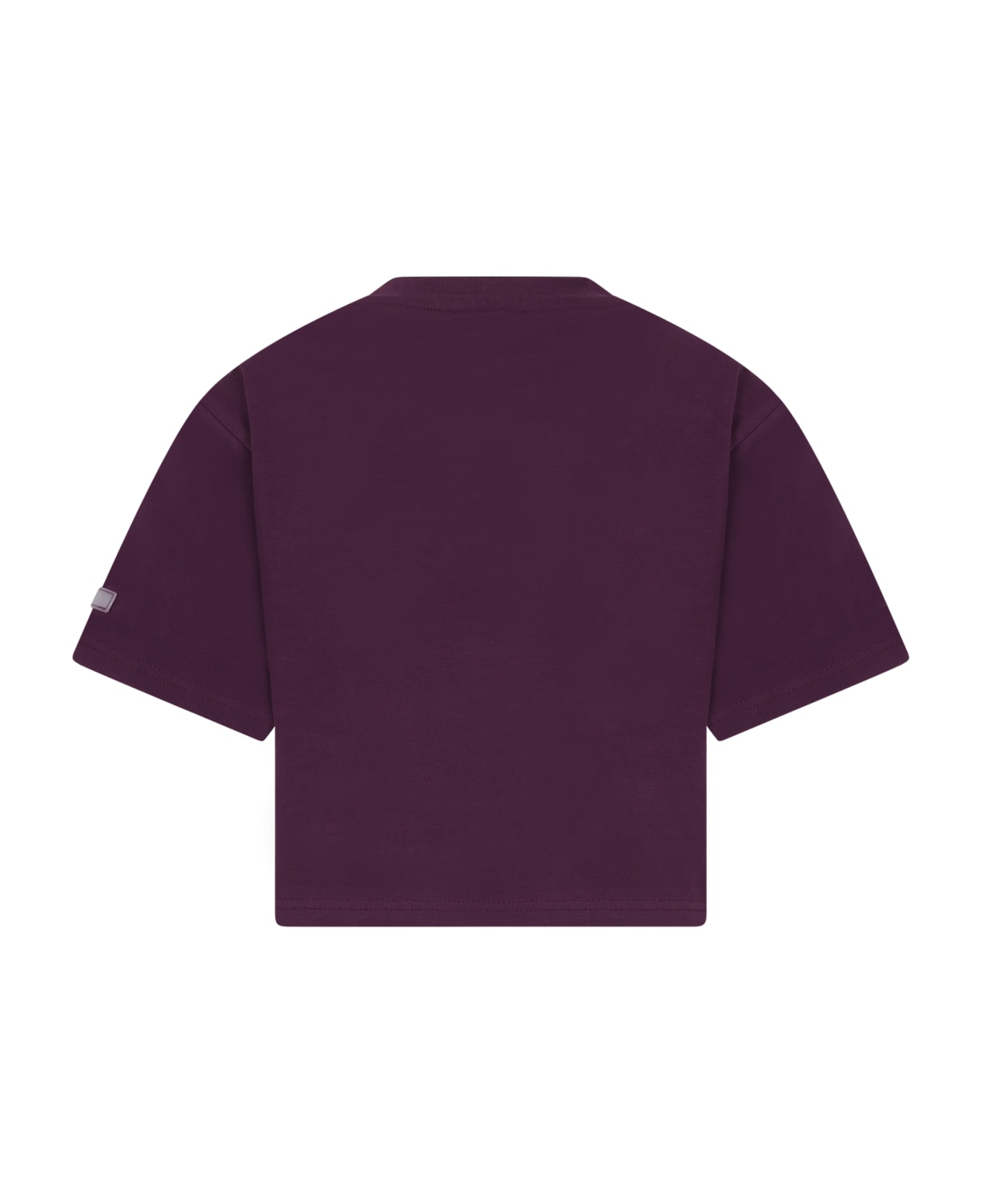 DKNY Purple T-shirt For Girl With Logo - Violet