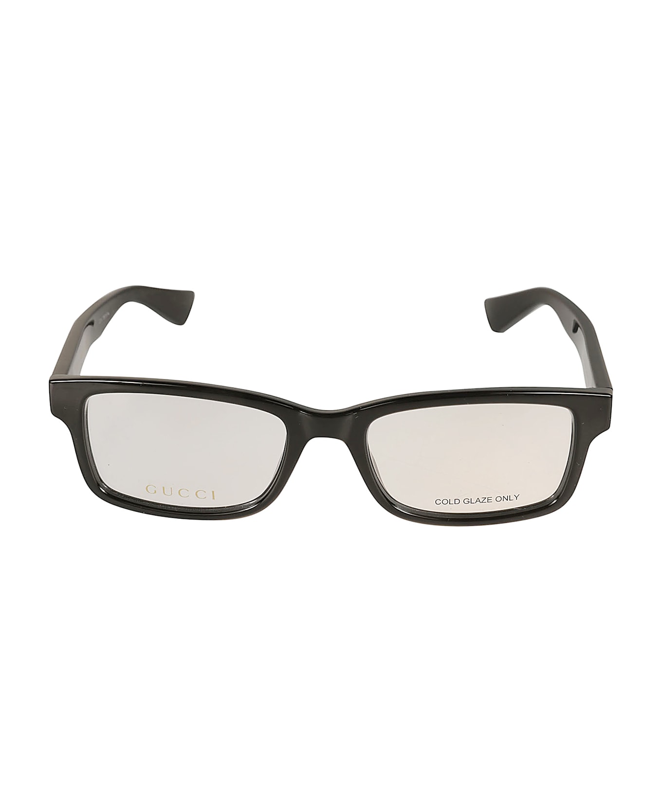 Gucci Eyewear Rectangle Logo Lens Frame - BLACK-BLACK-TRANSPARENT