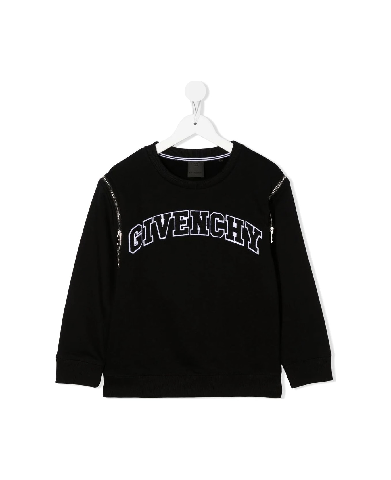 Givenchy Black Sweatshirt With Givenchy Old School Print - Nero
