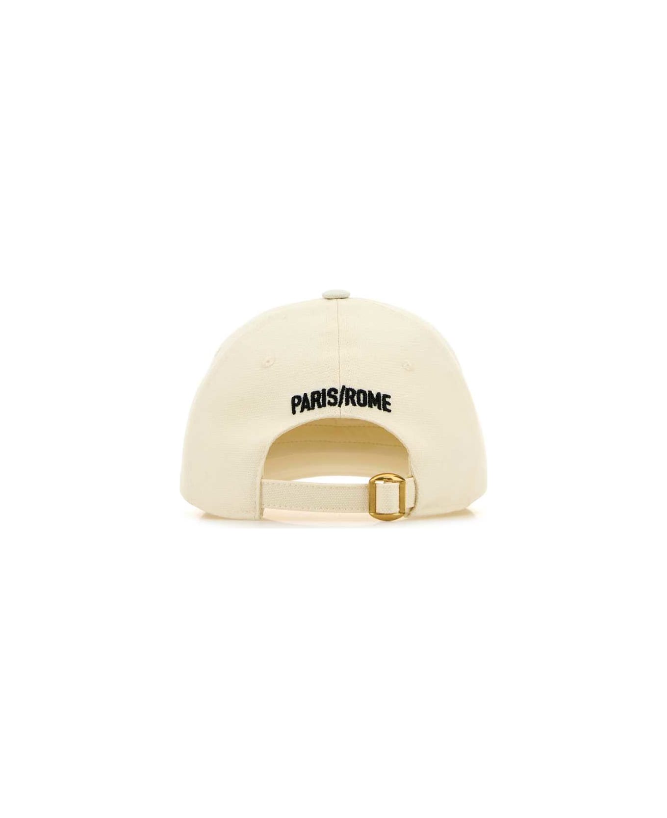 Valentino Garavani Ivory Cotton Baseball Cap - AVORIONERO