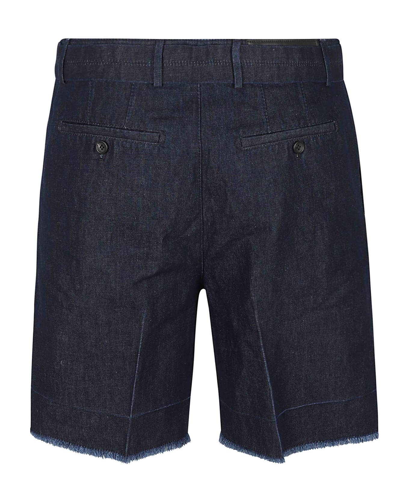 Lanvin Denim Belted Shorts - Navy