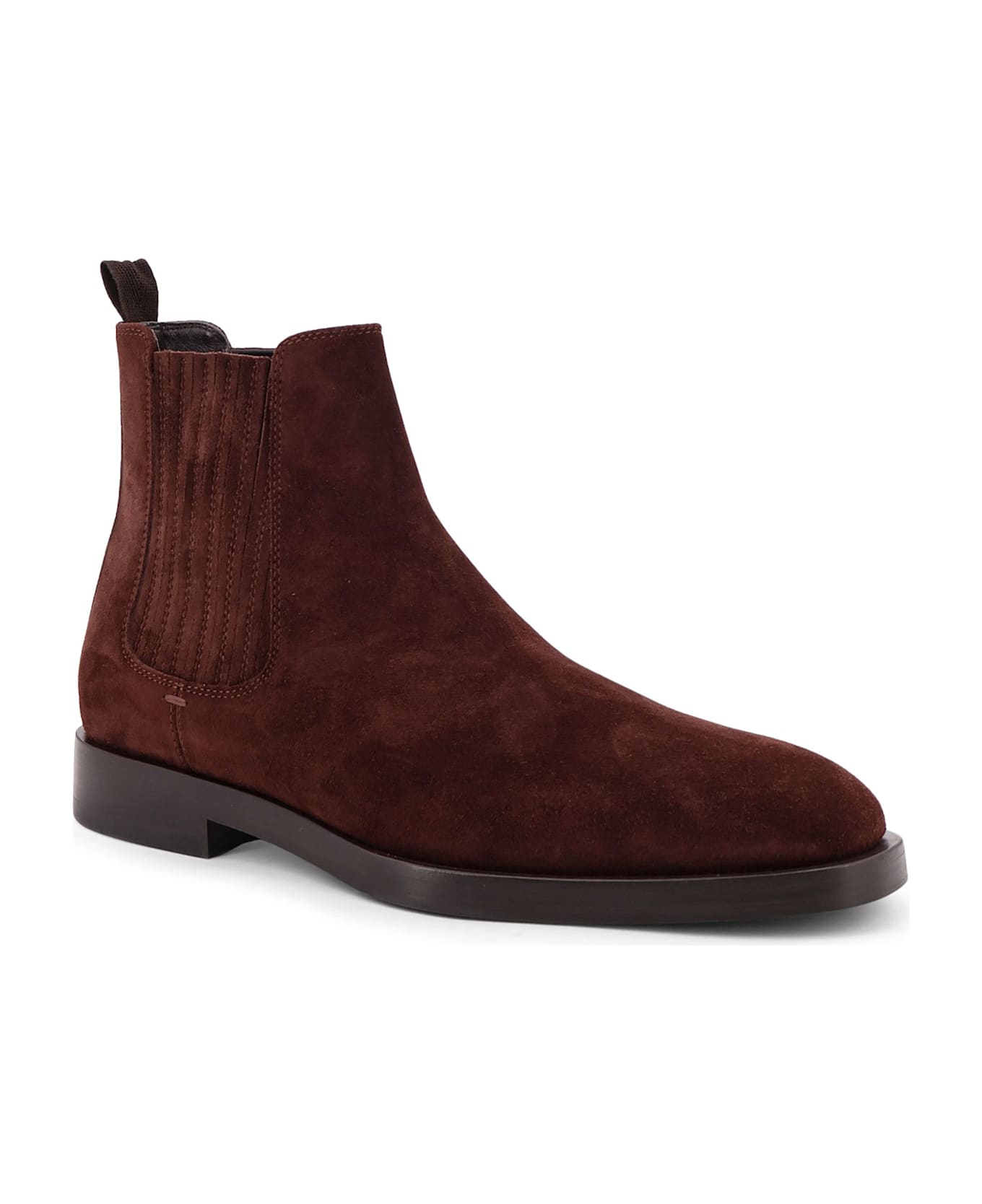 Brunello Cucinelli Chelsea Boot Suede Ankle Boots - Brown