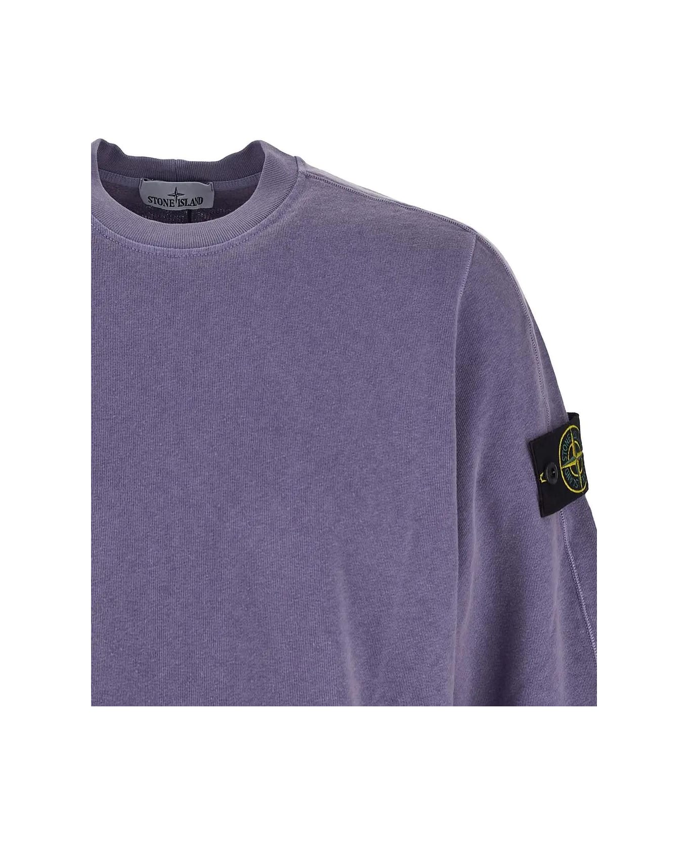 Stone Island Cotton Sweatshirt - PURPLE フリース