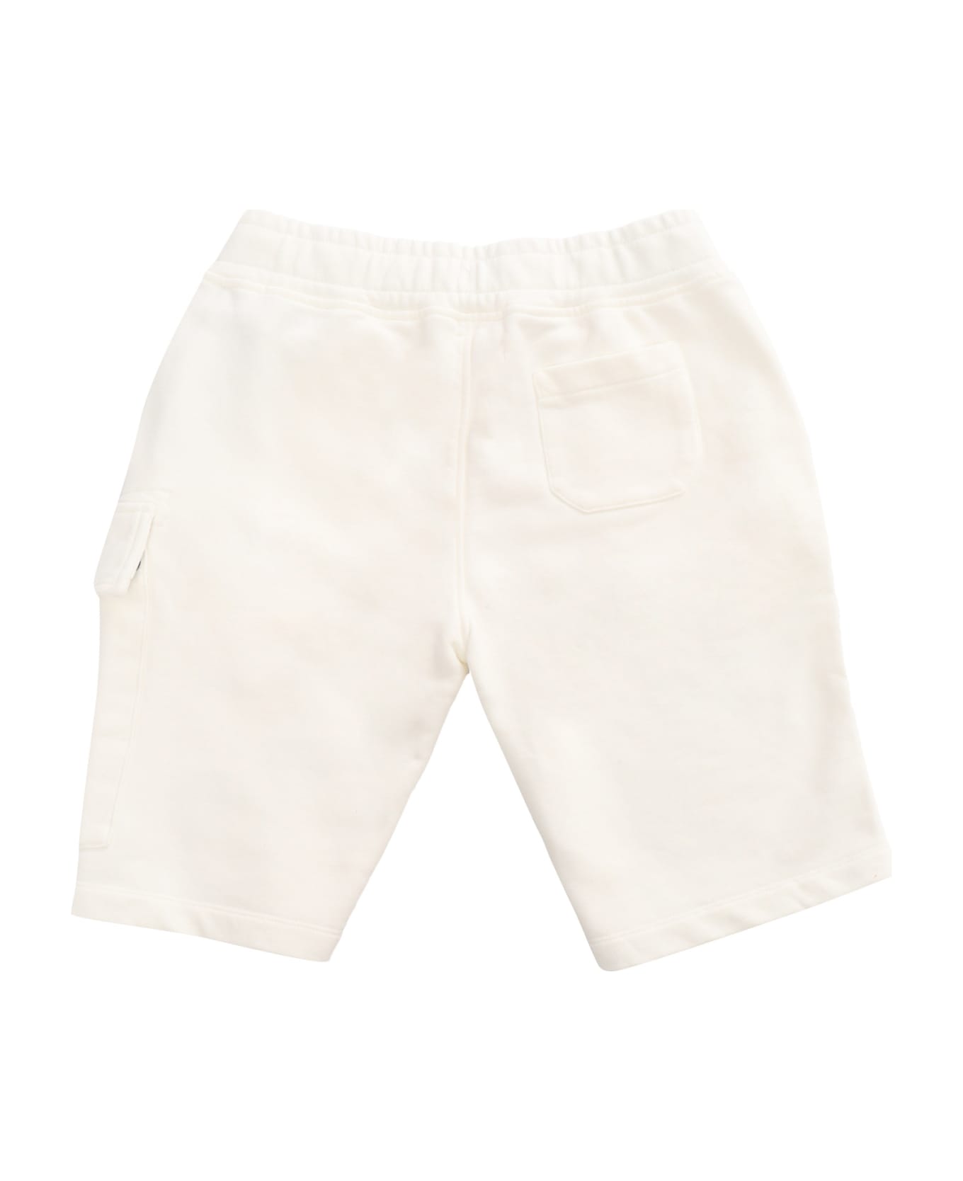 C.P. Company Undersixteen White Fleece Shorts - WHITE ボトムス