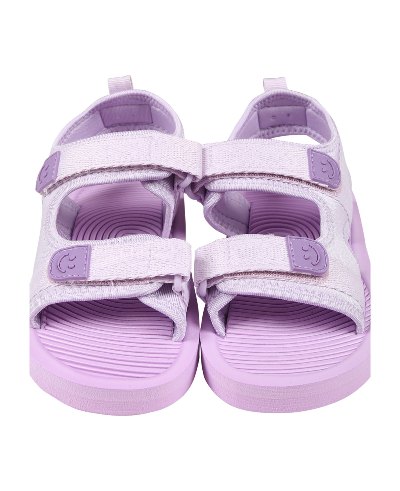 Molo Purple Sandals For Girl With Logo - Violet シューズ