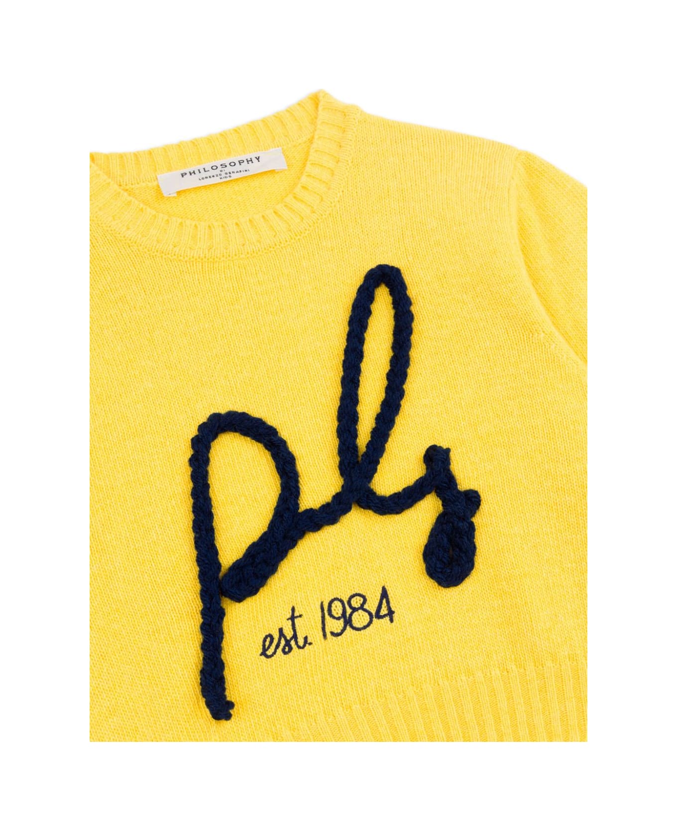 Philosophy di Lorenzo Serafini Kids Pull Con Logo - Yellow