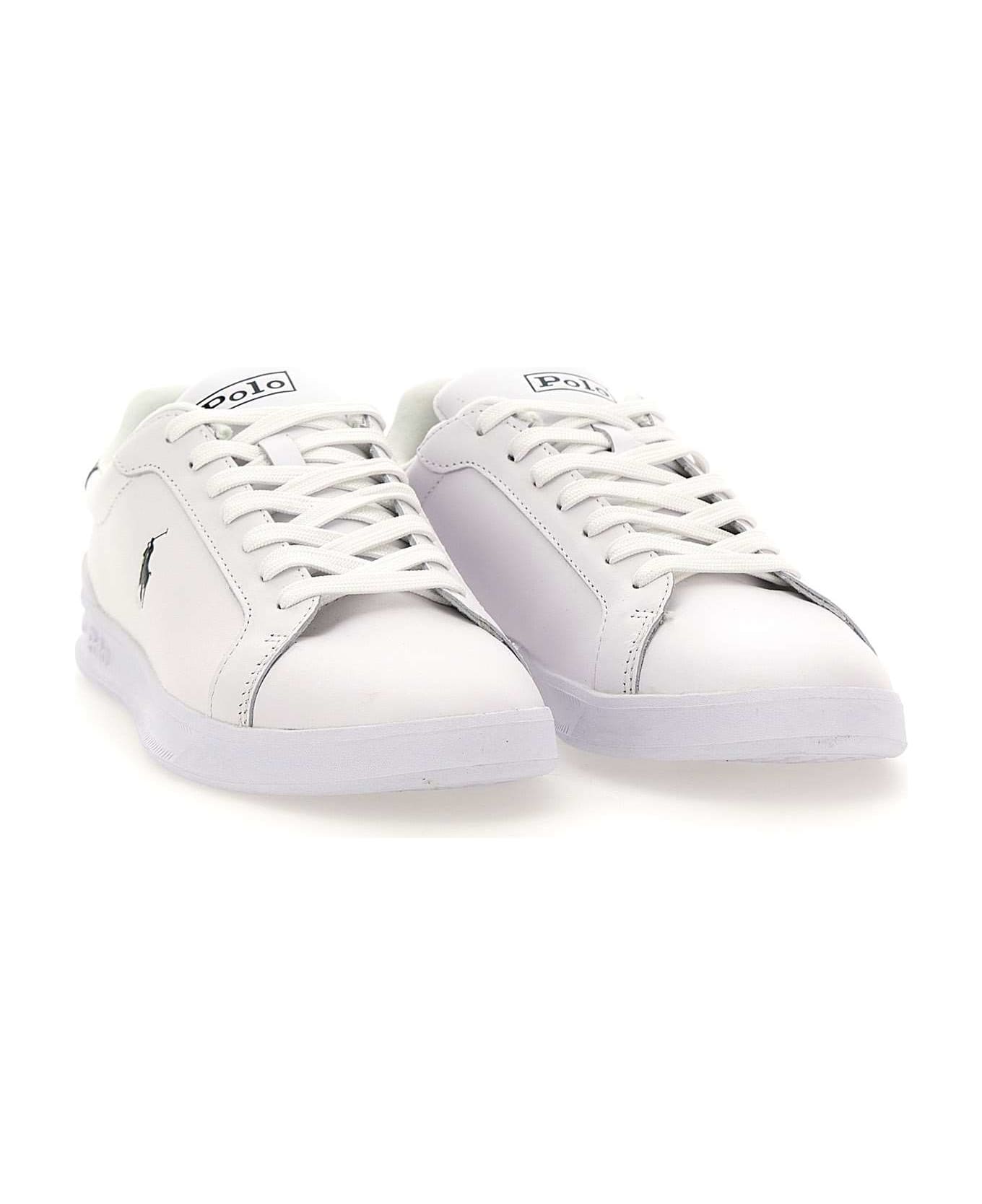 Polo Ralph Lauren 'heritage Court' Leather Sneakers - WHITE