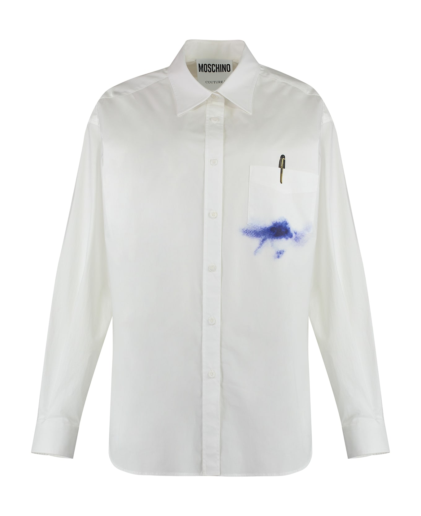 Moschino Stretch Poplin Shirt - White