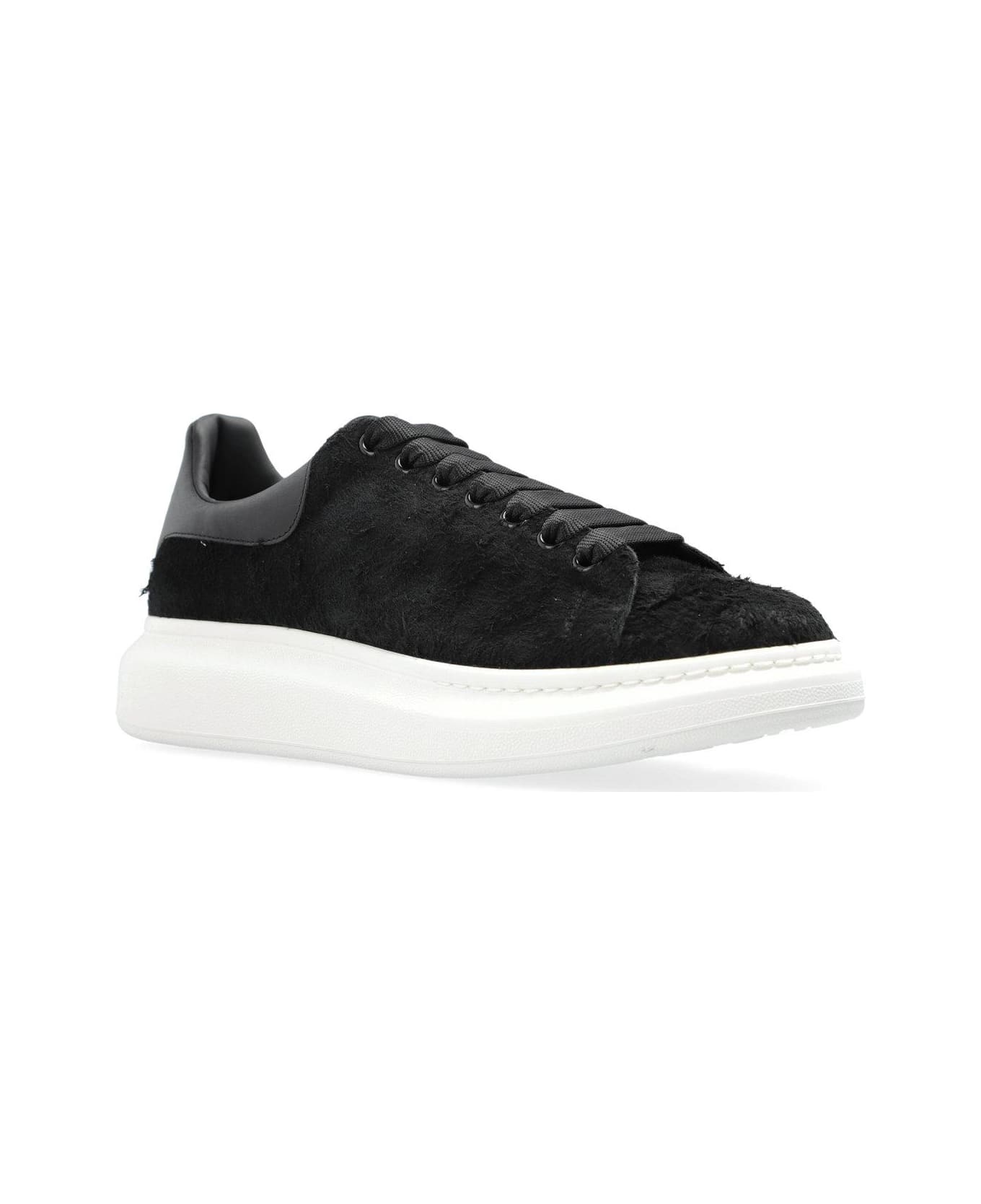 Alexander McQueen Oversized Lace-up Sneakers - BLACK