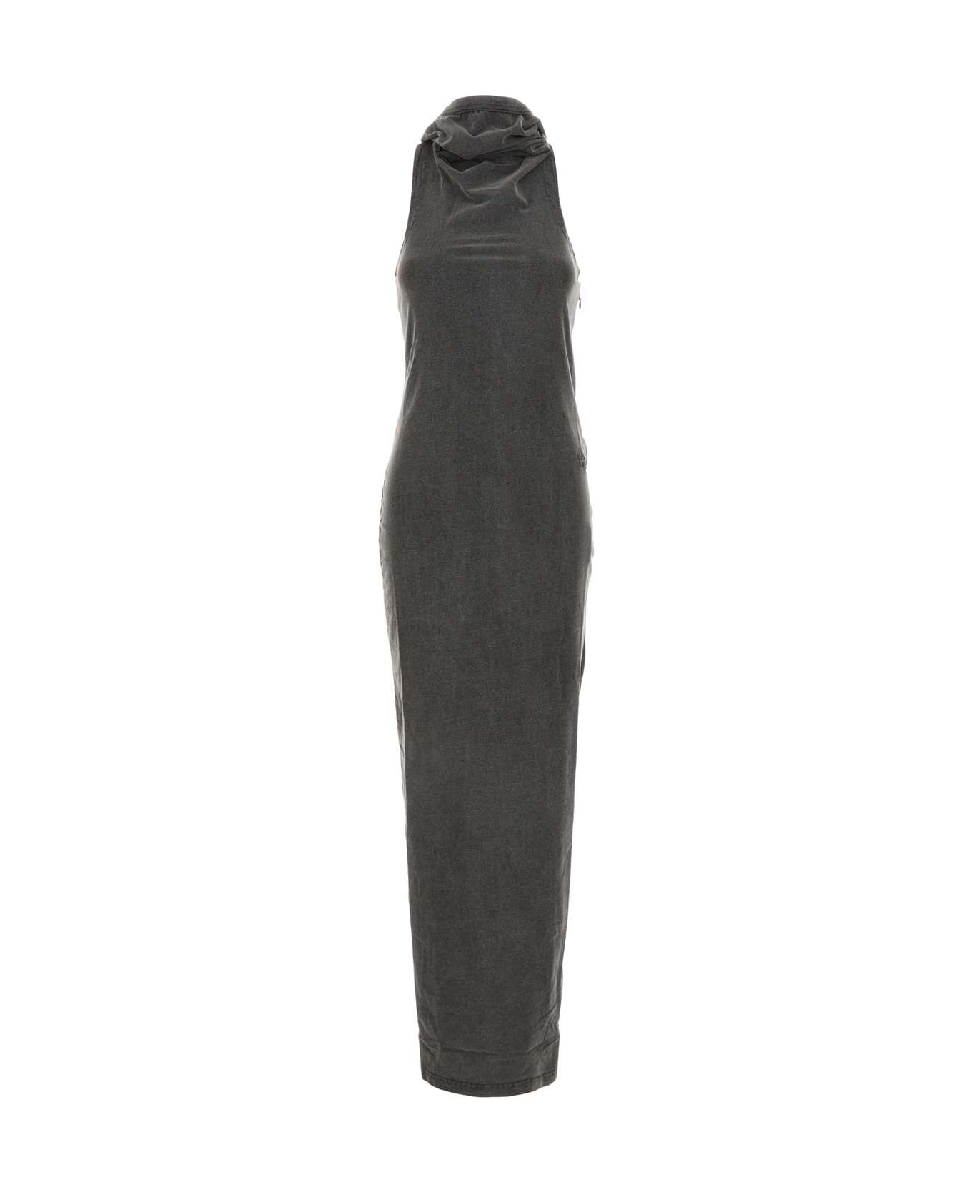 T by Alexander Wang Dark Grey Cotton Dress - WASHEDCHARCOAL