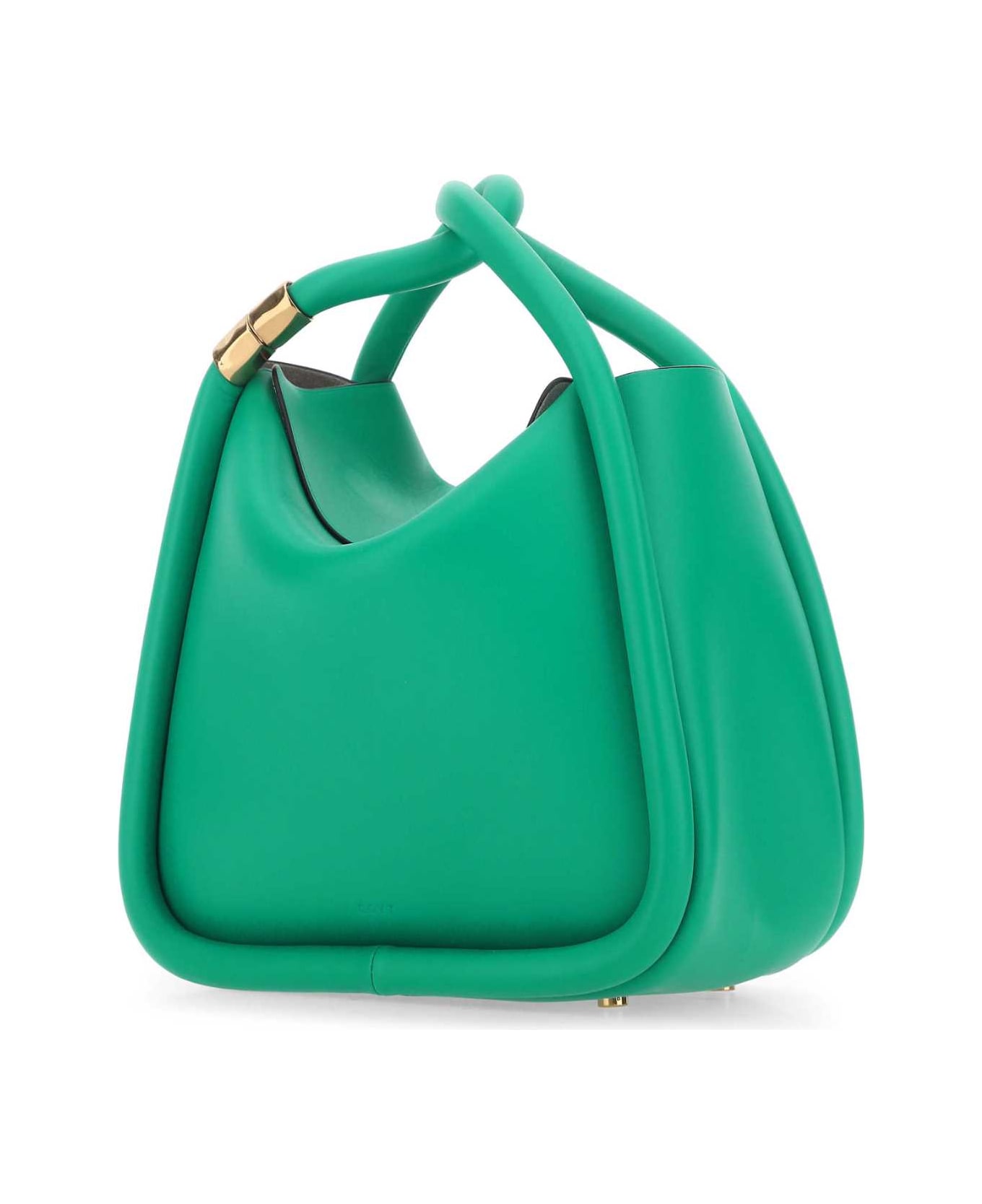 BOYY Emerald Green Leather Wonton 25 Handbag - EMERALD