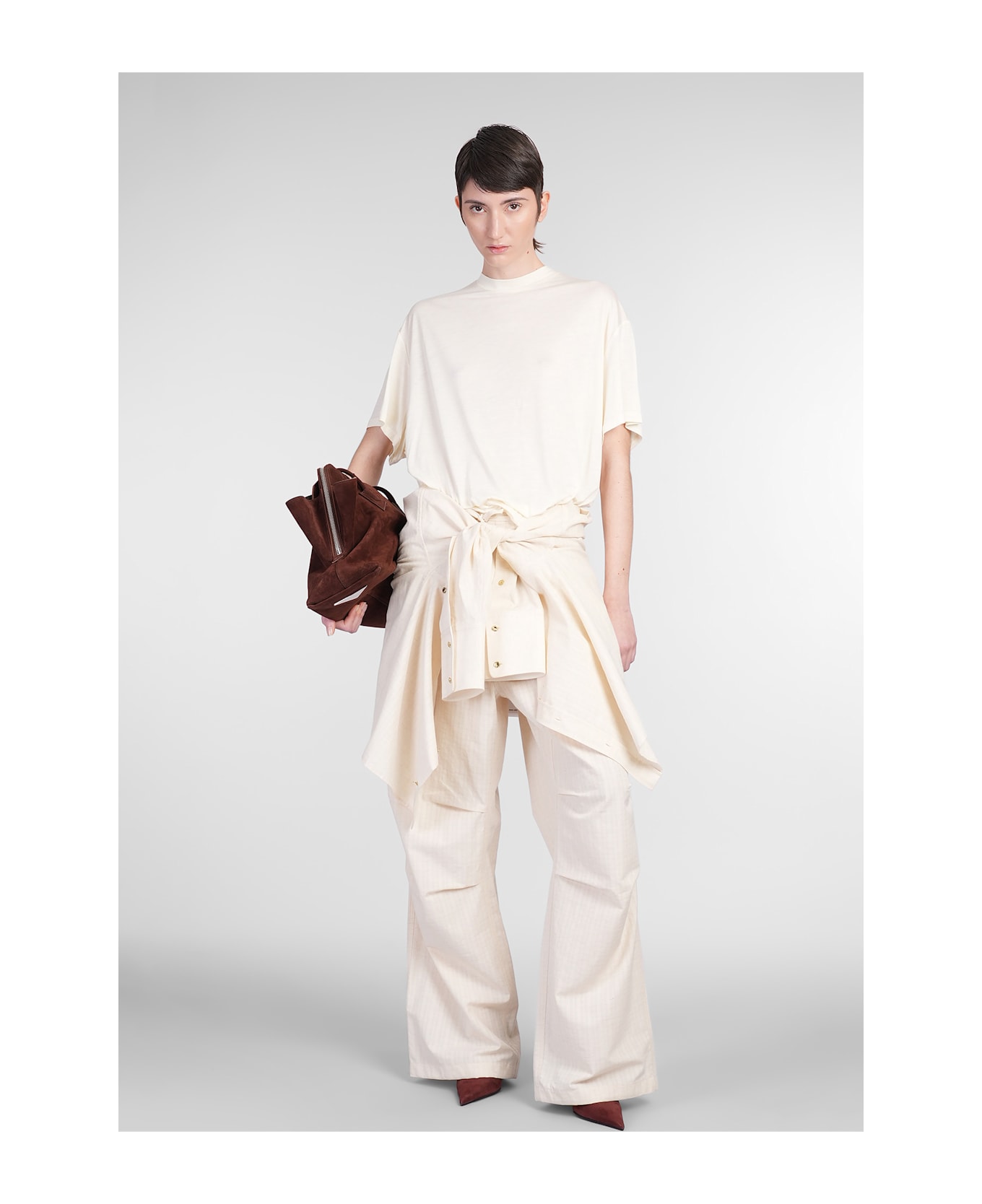 DARKPARK Daisy Pants In Beige Cotton - beige