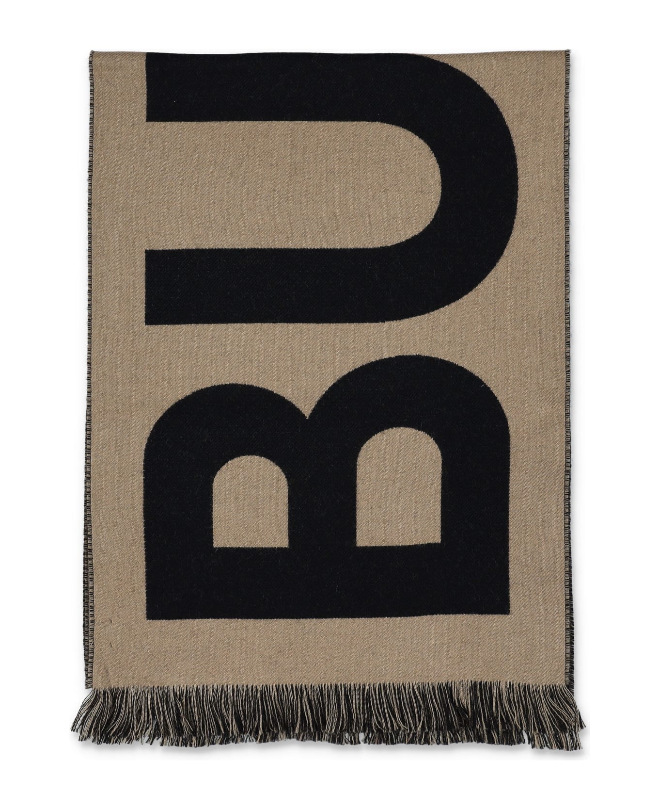 Burberry London Logo Wool Scarf - ARCHIVE BEIGE
