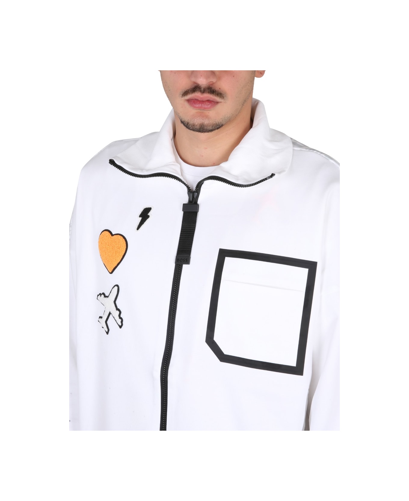Hugo Boss Sweatshirt With Logo - WHITE