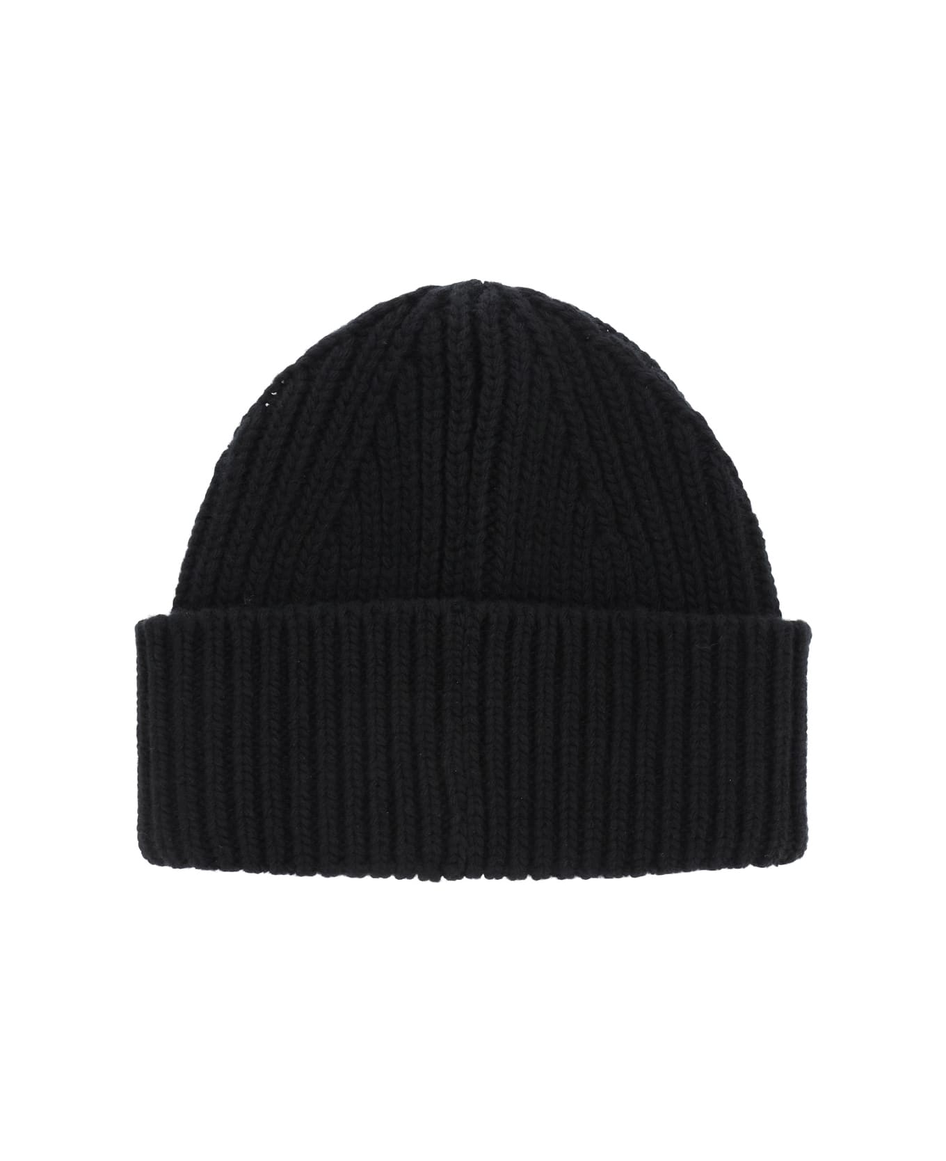 Golden Goose Black Wool Damian Star Beanie - Black