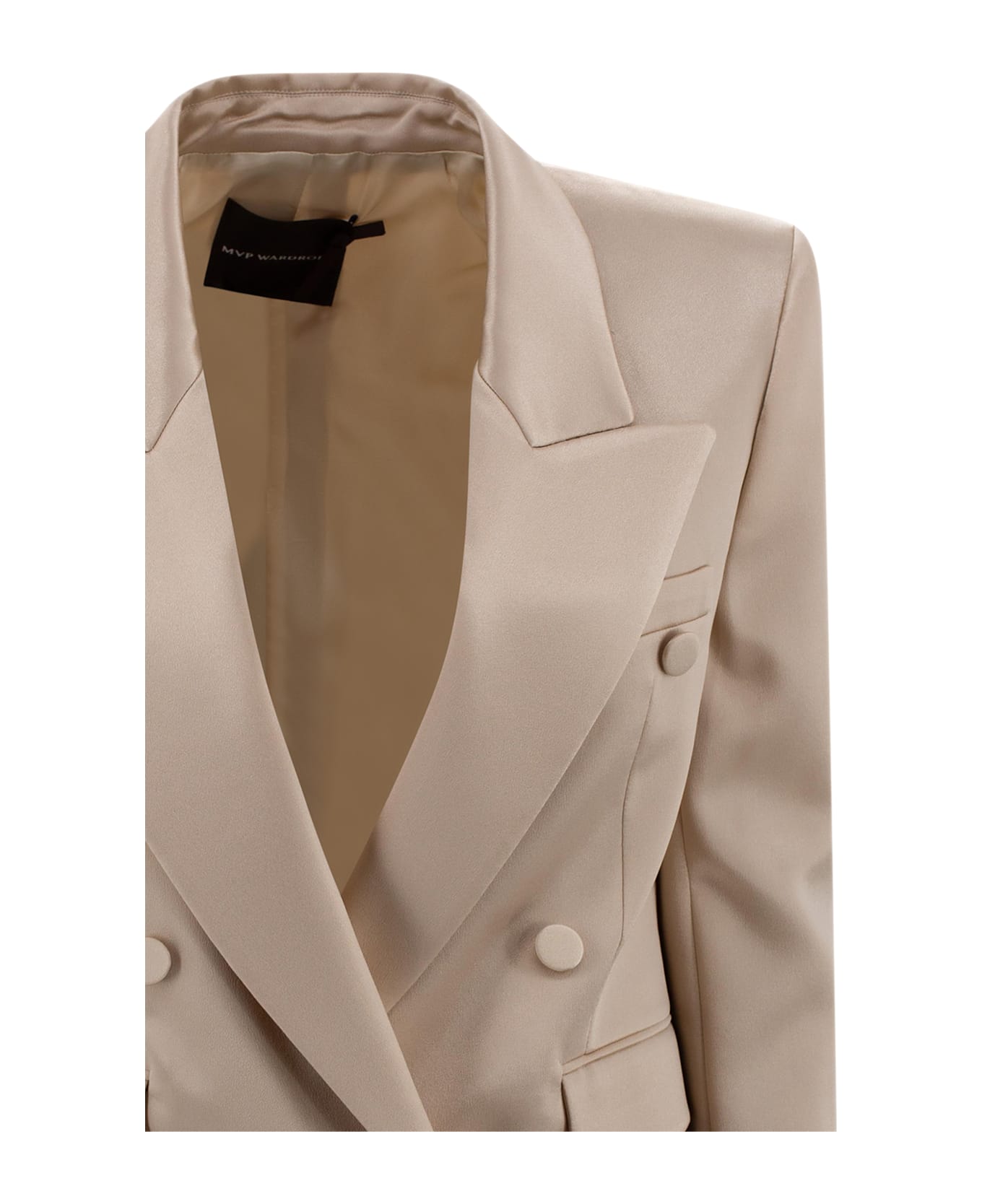 MVP Wardrobe Double-breasted Jacket - Beige