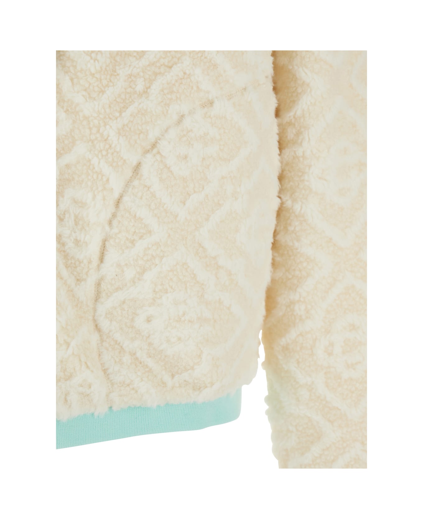 Casablanca Beige Jacket With All-over Monogram And Fixed Hood In Fabric Man - Beige