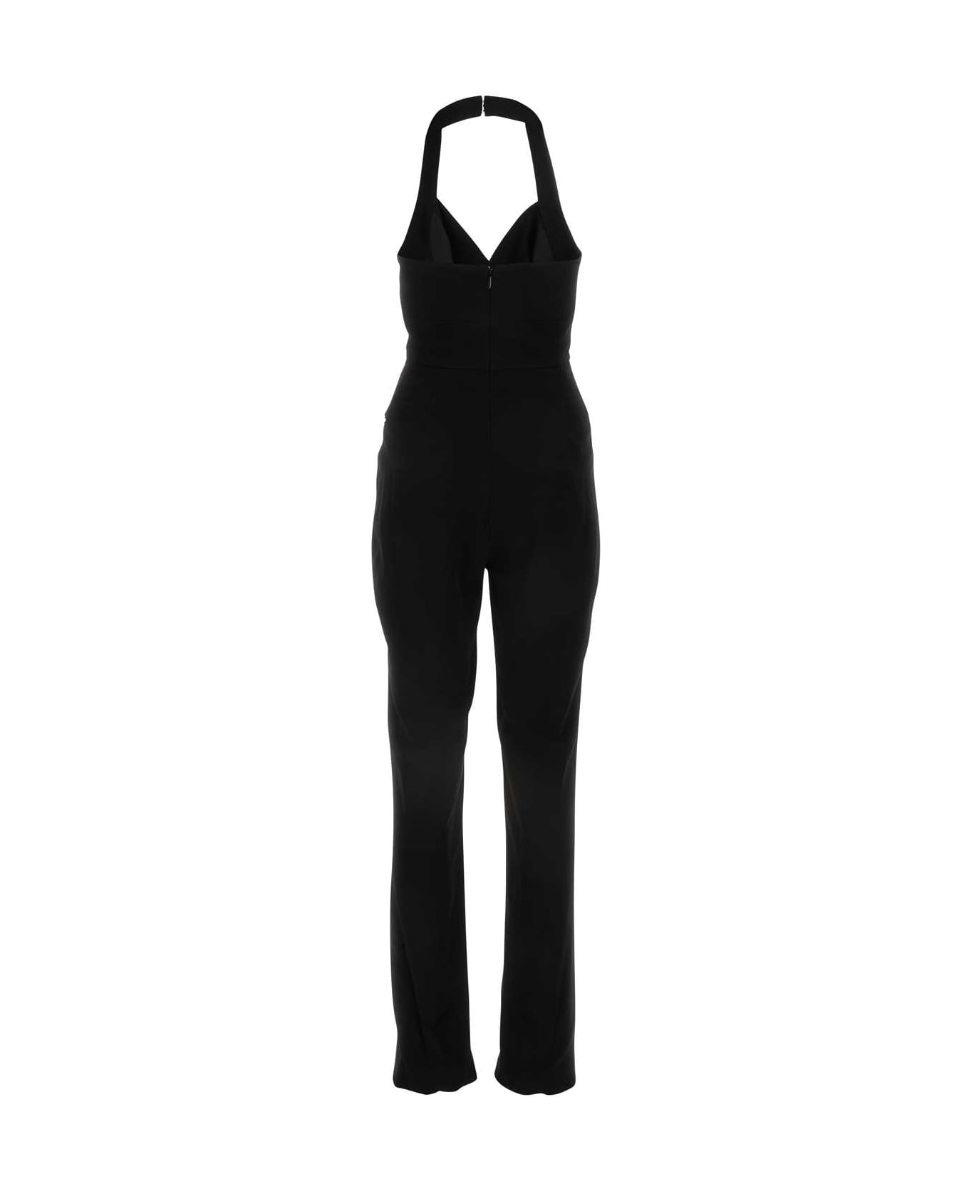 Balmain Black Viscose Jumpsuit - NOIR