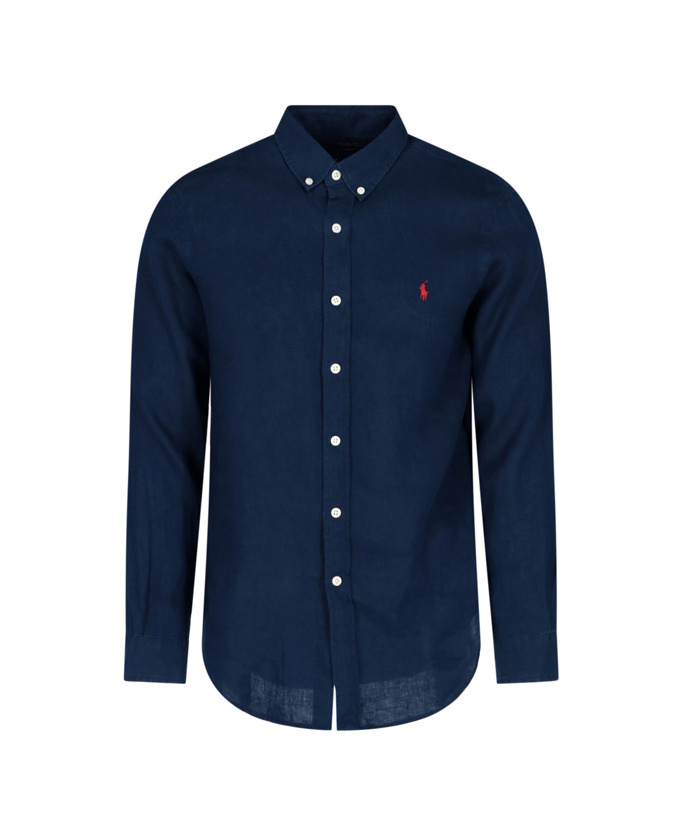 Polo Ralph Lauren Logo Embroidery Shirt - Blue シャツ
