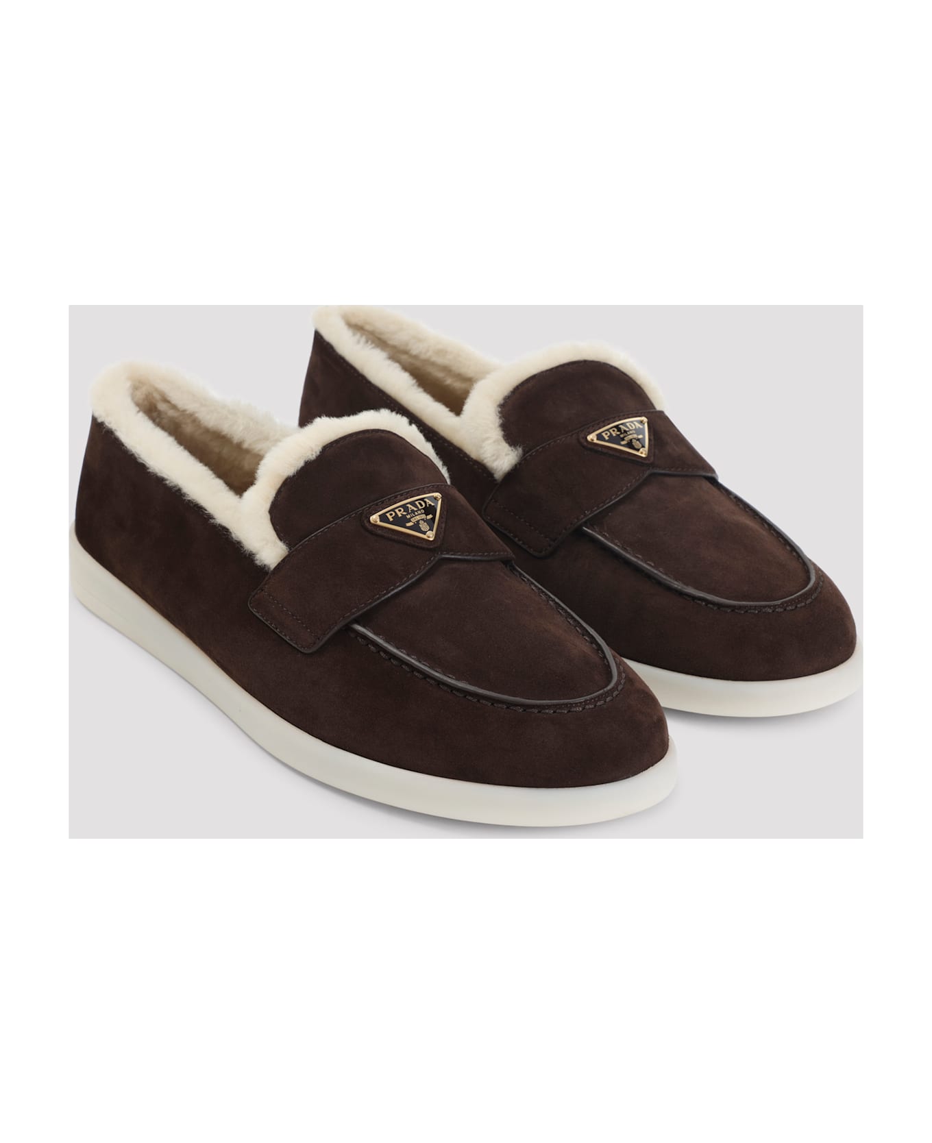 Prada Calf Leather Loafers - Moro
