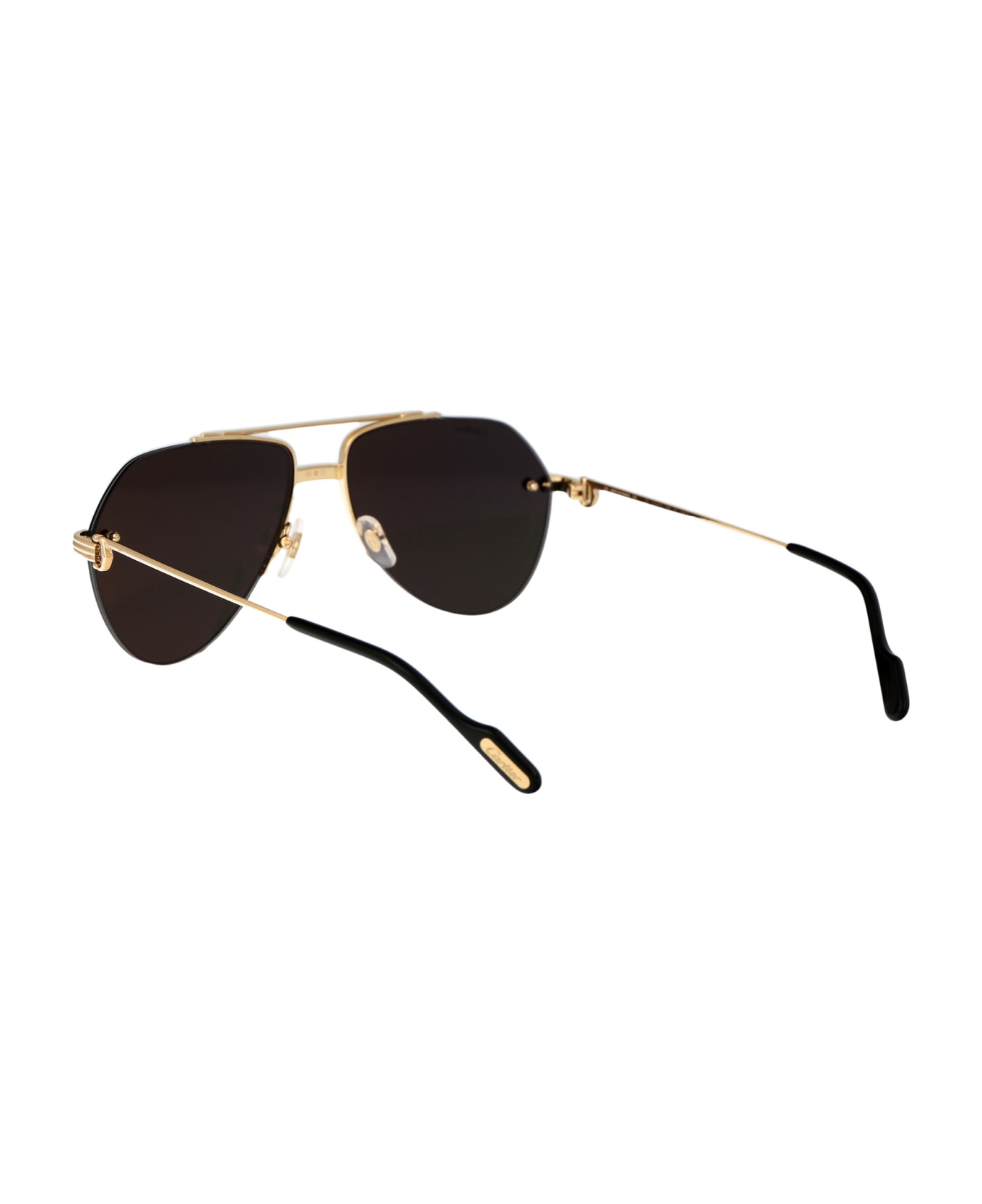 Cartier Eyewear Ct0427s Sunglasses - 005 GOLD GOLD GREY サングラス