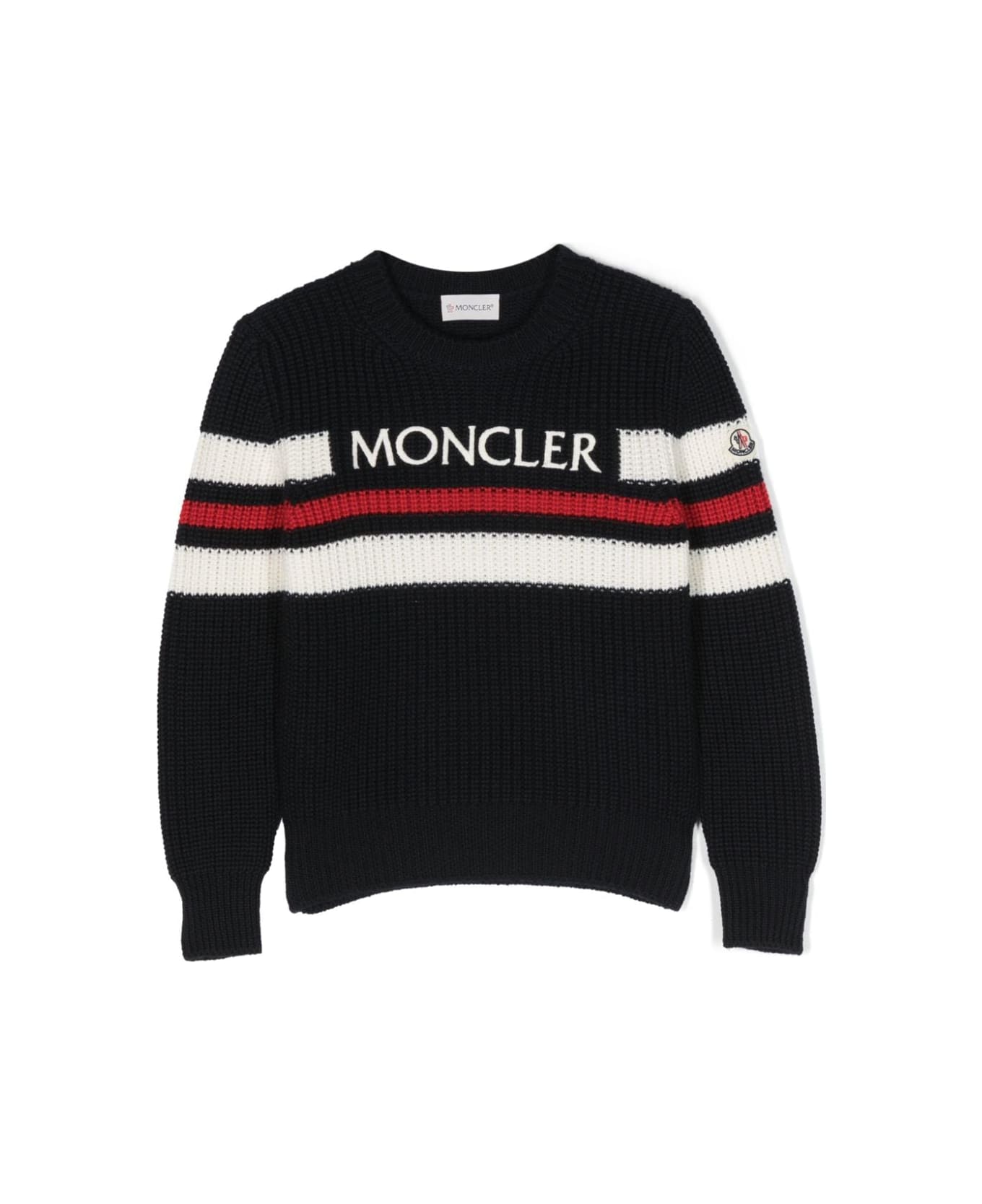 Moncler Crew Neck - Black ニットウェア＆スウェットシャツ