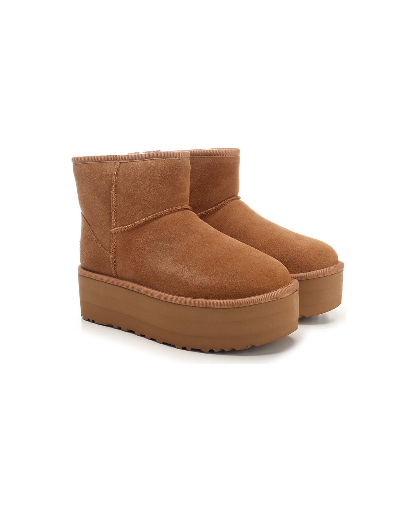 UGG 'classic Mini Platform' Boots - Beige