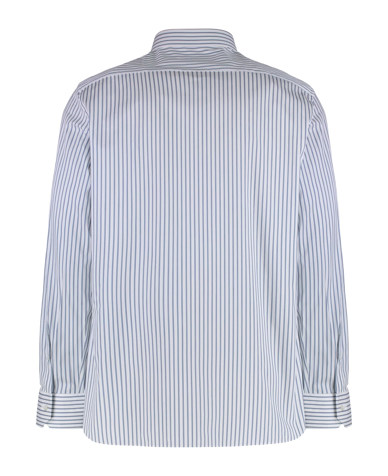 Zegna Striped Cotton Shirt - White
